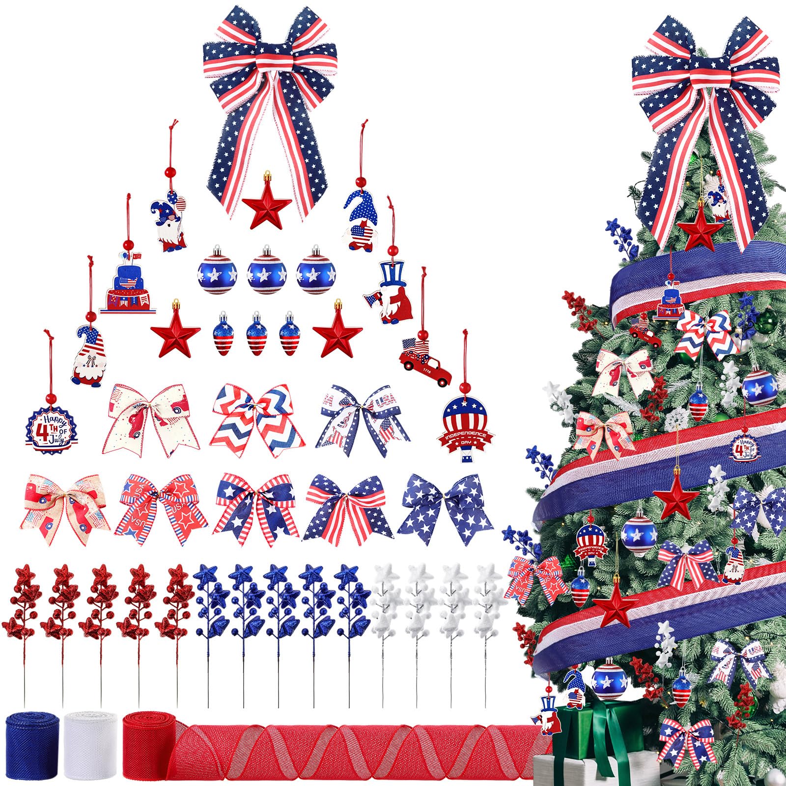 43 Pcs Thanksgiving Tree Ornaments Decorations Tree Topper Hanging Ornaments for Home Fall Holiday Party Decoration