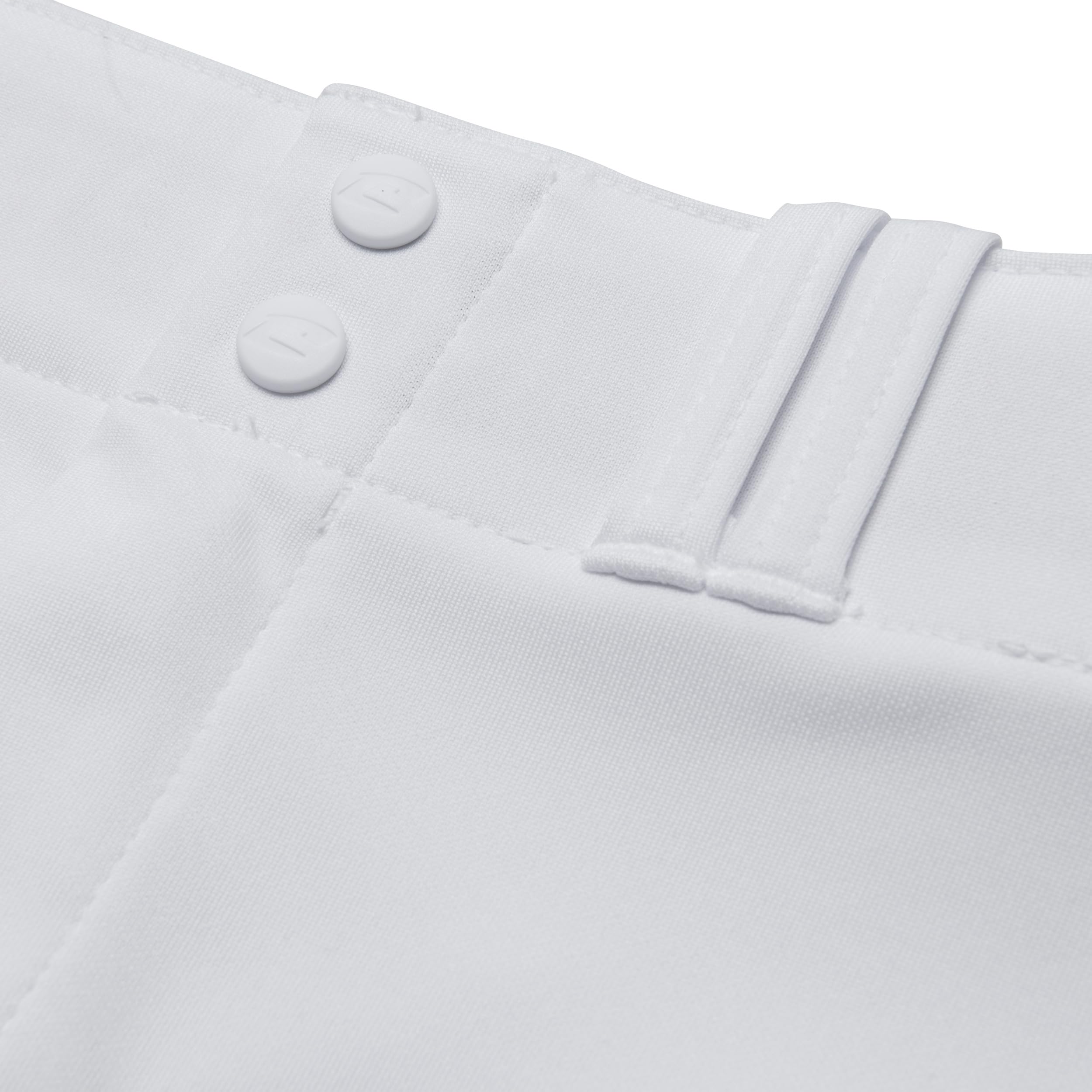 Champro Triple Crown Knicker Style Baseball Pants With Contrast-Color Braid Piping And Reinforced Sliding Areas, White, Scarlet