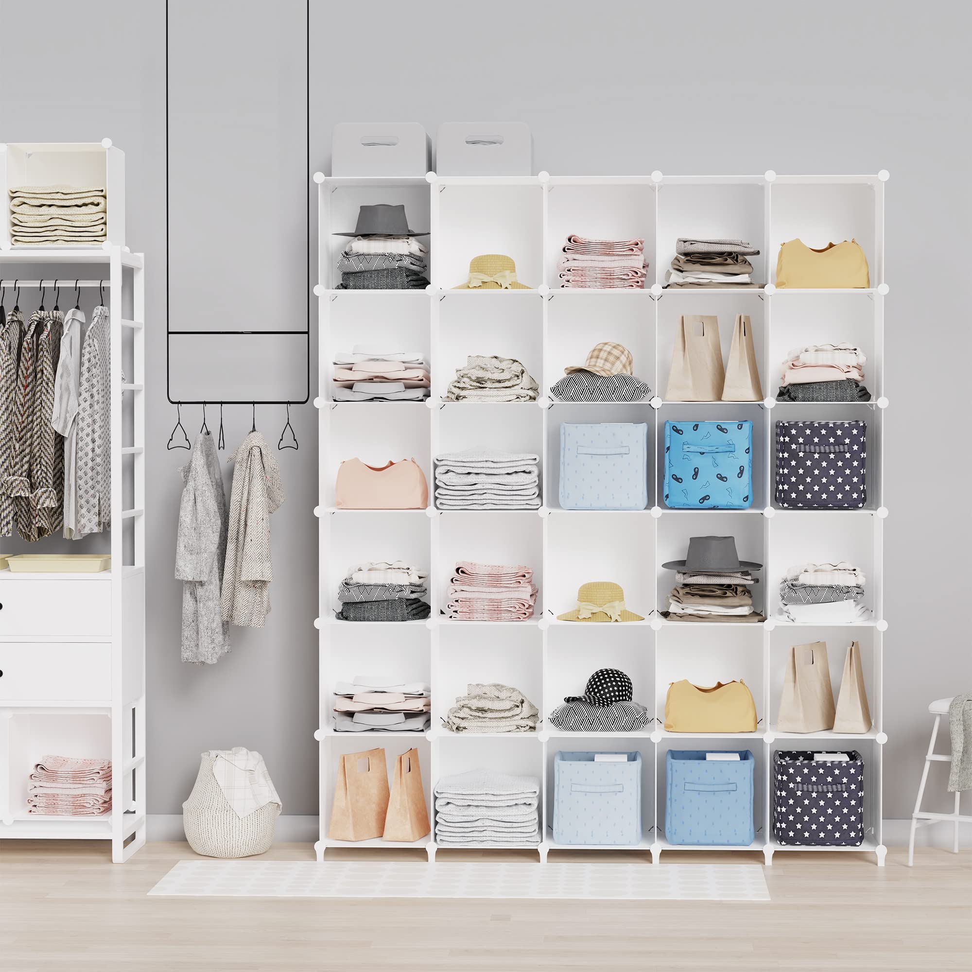 HOMIDEC Closet Organizer  9-Cube   Portable Storage Shelves for Garment Racks  Closet  Wardrobe