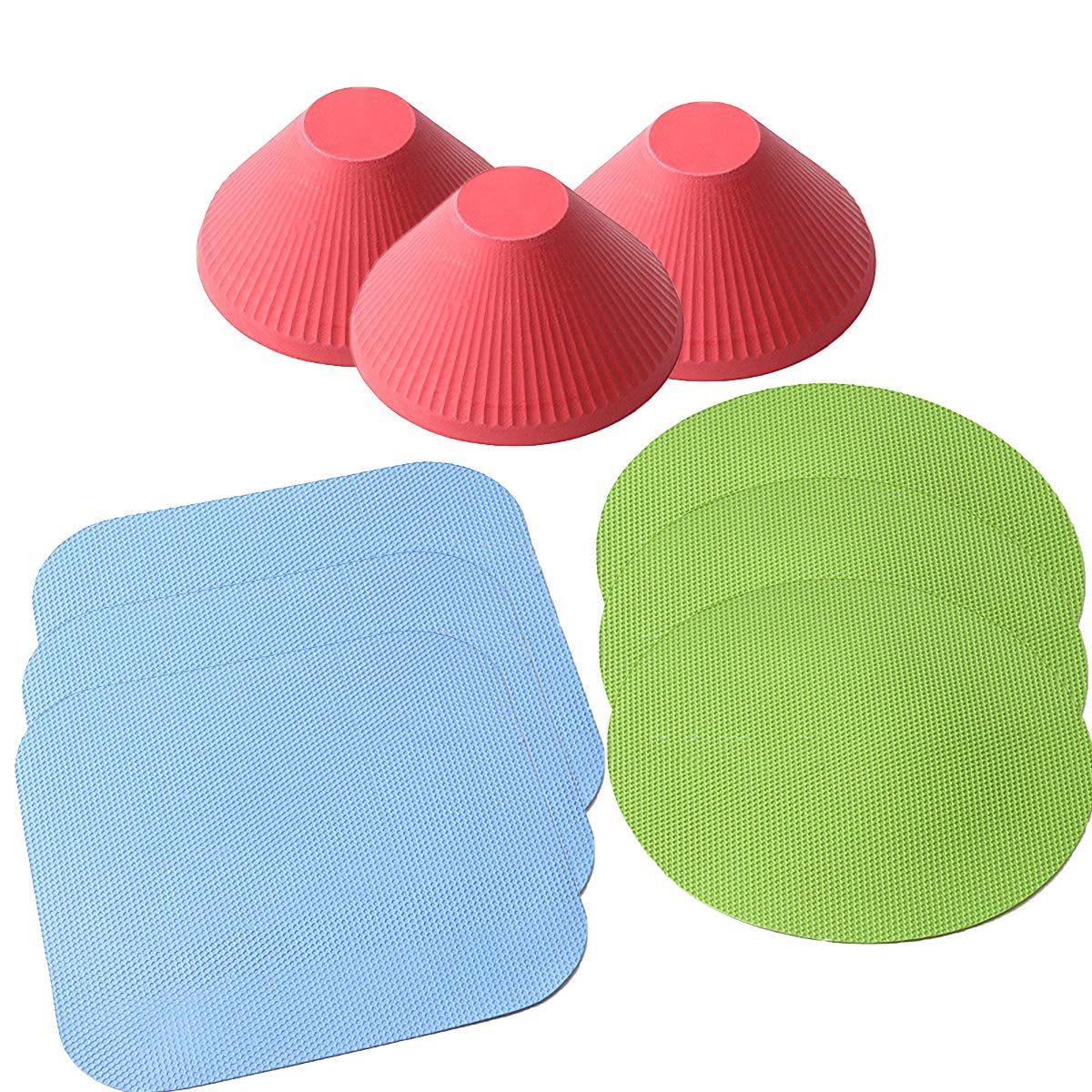 3 Set Of Hengke Jar Gripper, 9 Pieces Multi-Purpose Reusable Rubber Gripper Jar Opener Gripper Rubber Jar,Gripper Pads Round Kit