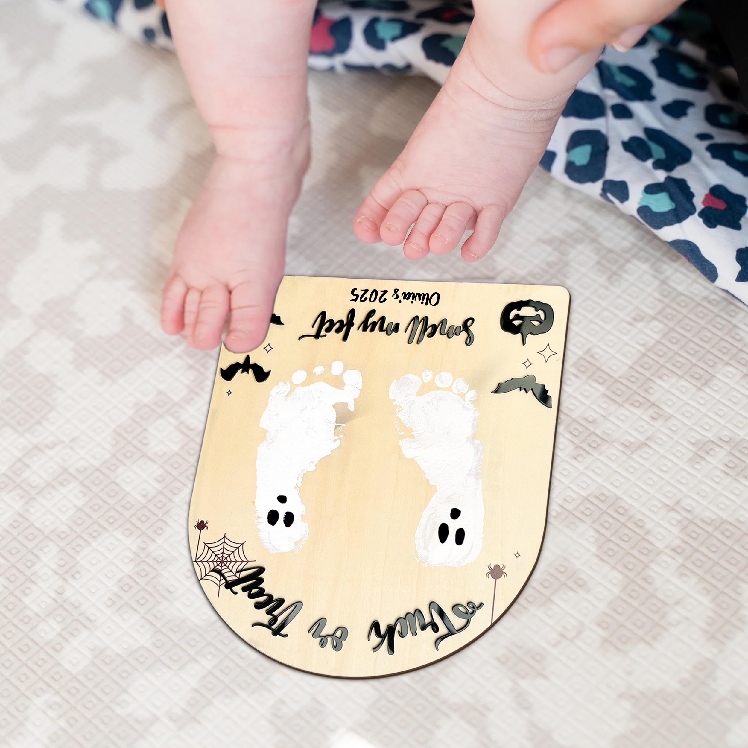 Baby First Halloween Crafts 2025 - Trick Or Treat Smell My Feet Sign - Baby  s First DIY Footprint Art - Baby First Keepsake - H