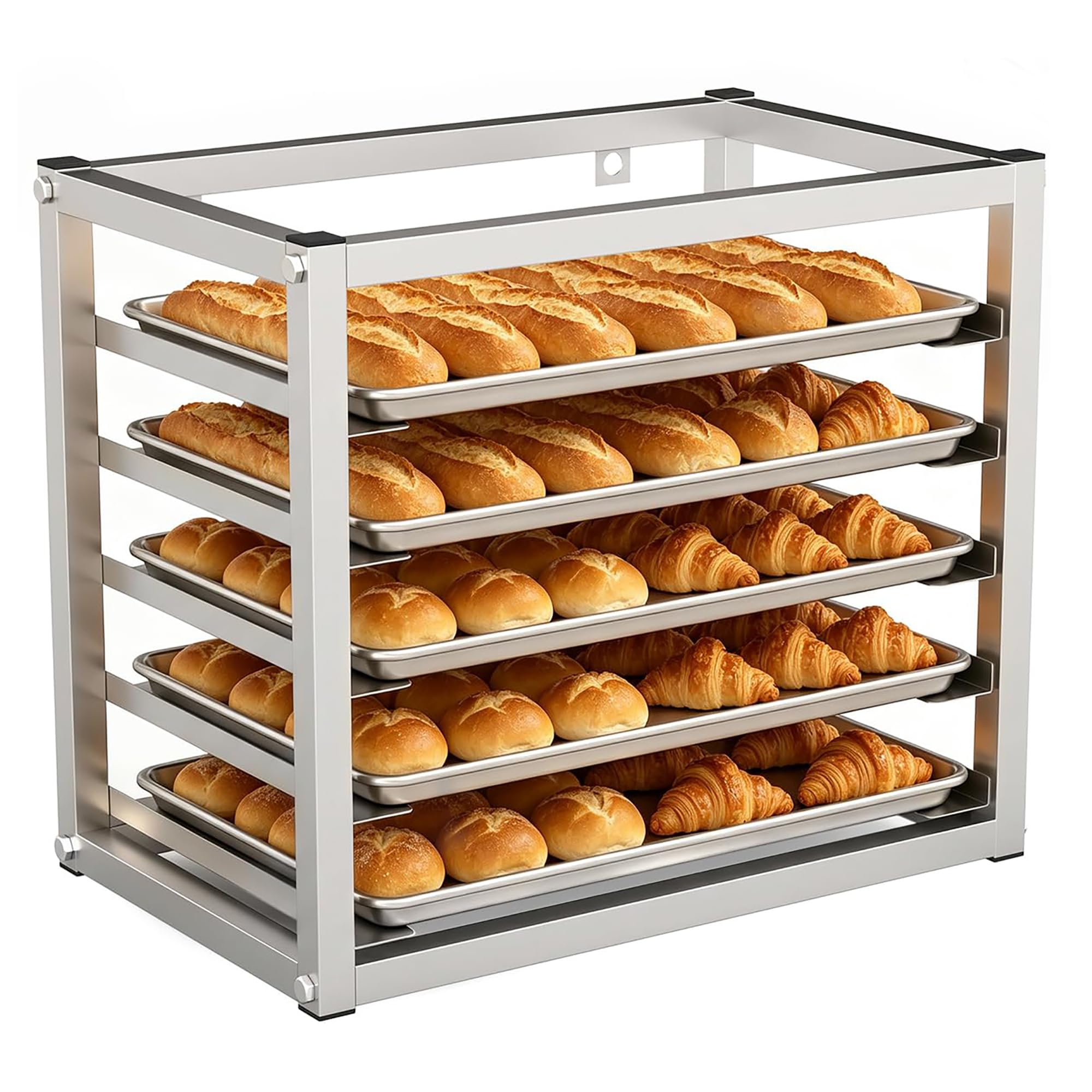 lesolar 5 Tier Wall Mounted Sheet Bun Pan Rack 21x 13 x 18 Bakery Rack
