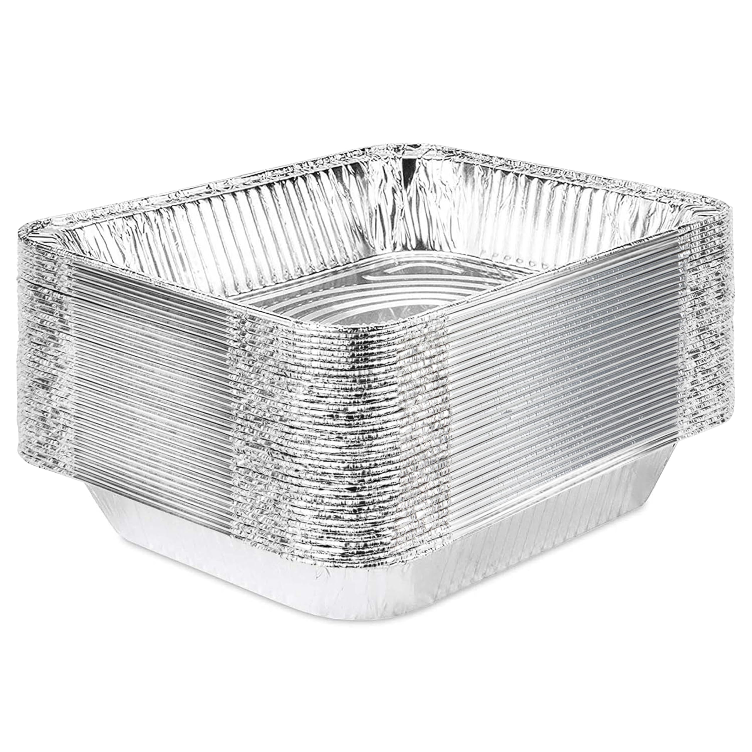 Stock Your Home 9X13 Aluminum Pans (20 Pack) - Disposable & Recyclable Foil Tray- Half Size Steam Table Deep Pans - Tin Foil Pan