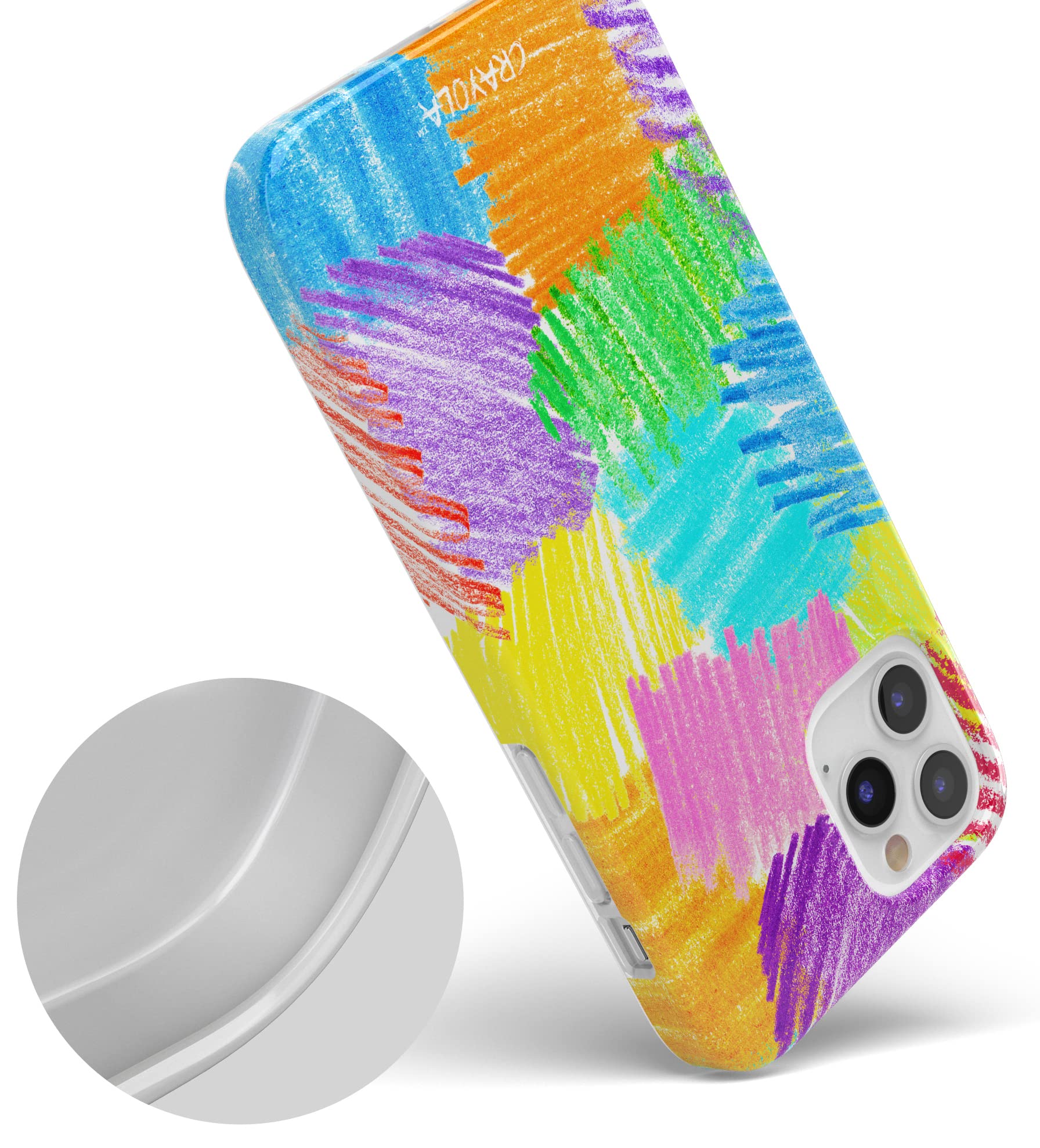 Casely Iphone 1212 Pro Case  Scribble Me That  Crayola Rainbow Pencil Case