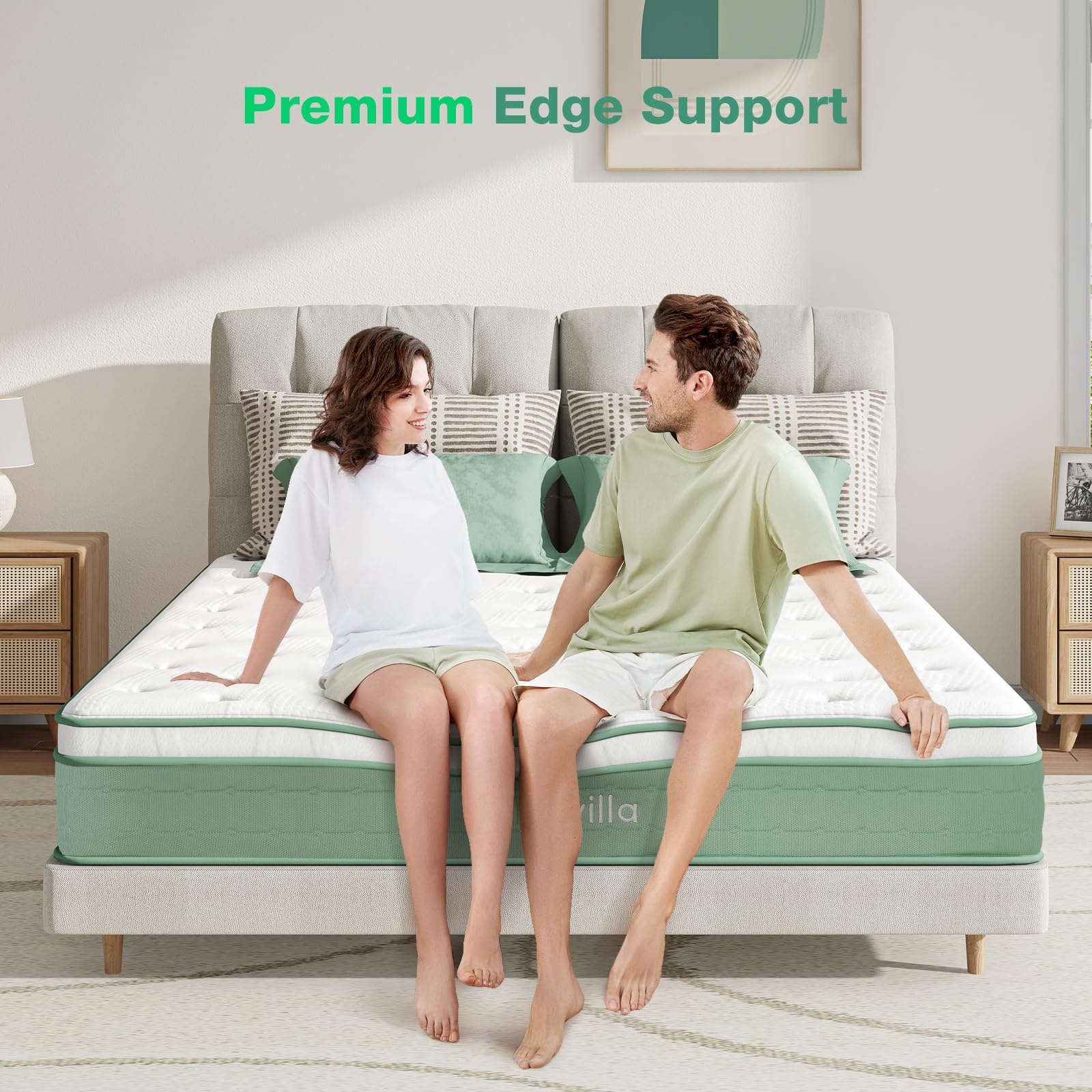 Novilla King Size Mattress, 10 Inch Hybrid Mattress In A Box, Gel Memory Foam & Individually Wrapped Pocket Coils Innerspring Fo
