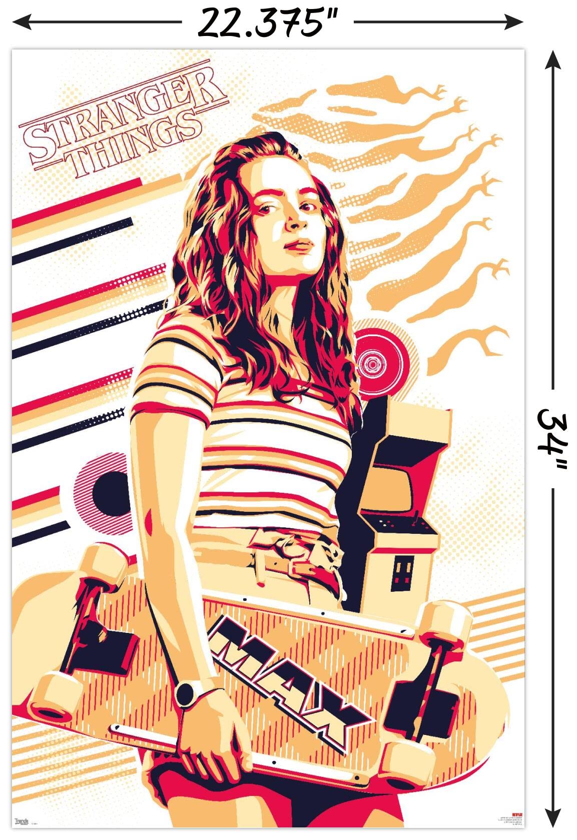 Trends International Stranger Things: Season 3 - Max Wall Poster, 22.37'' X 34.00'', Poster & Clip Bundle