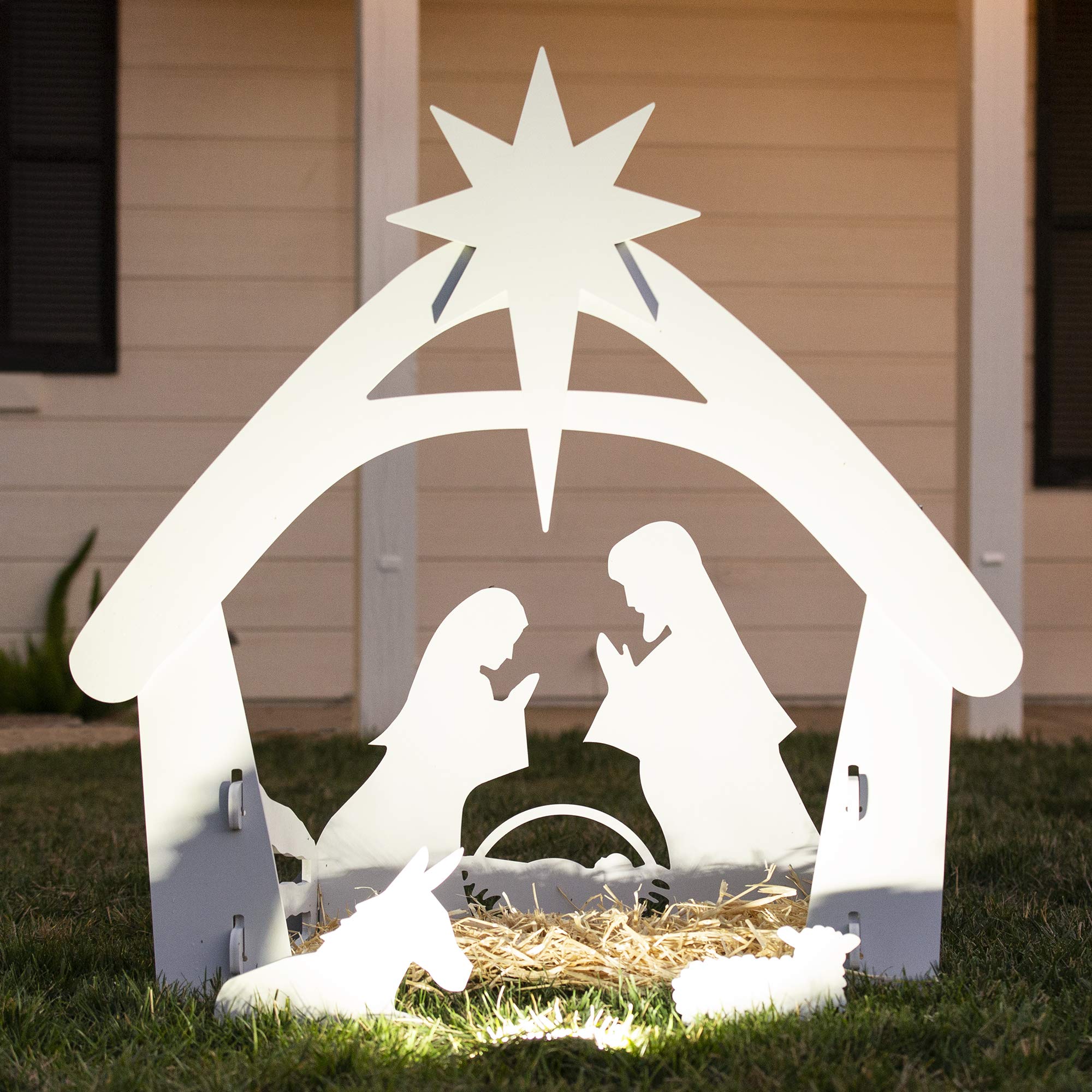 Best Choice Products 4ft Outdoor Nativity Scene, Weather-Resistant Decor, Christmas Holy Family Yard Decoration, Water-Resistant