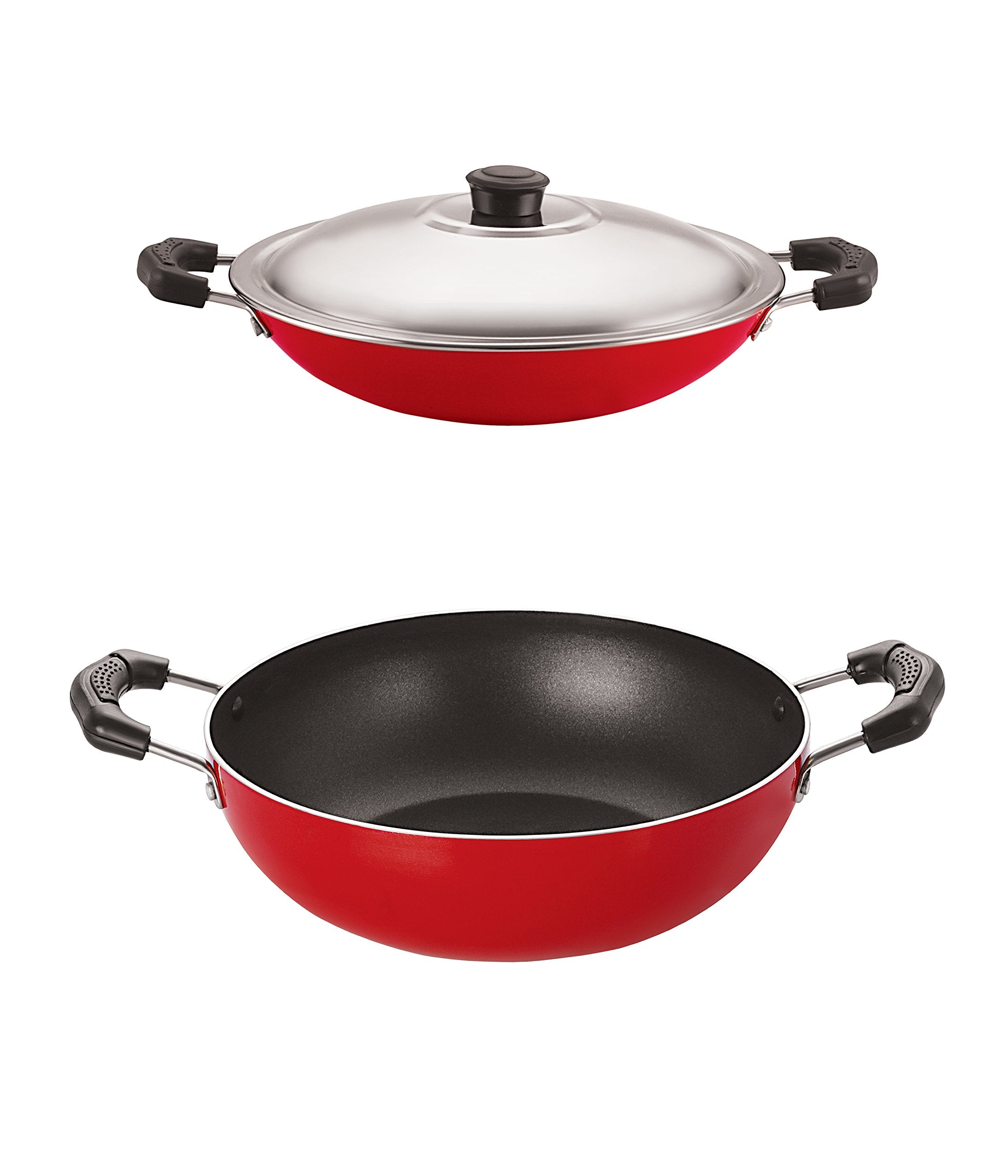 Nirlon Dishwasher Safe NonStick Aluminium Kitchenware Combo Gift Set Offer With Bakelite Handle, 2.6Mm_Kd13_Ac