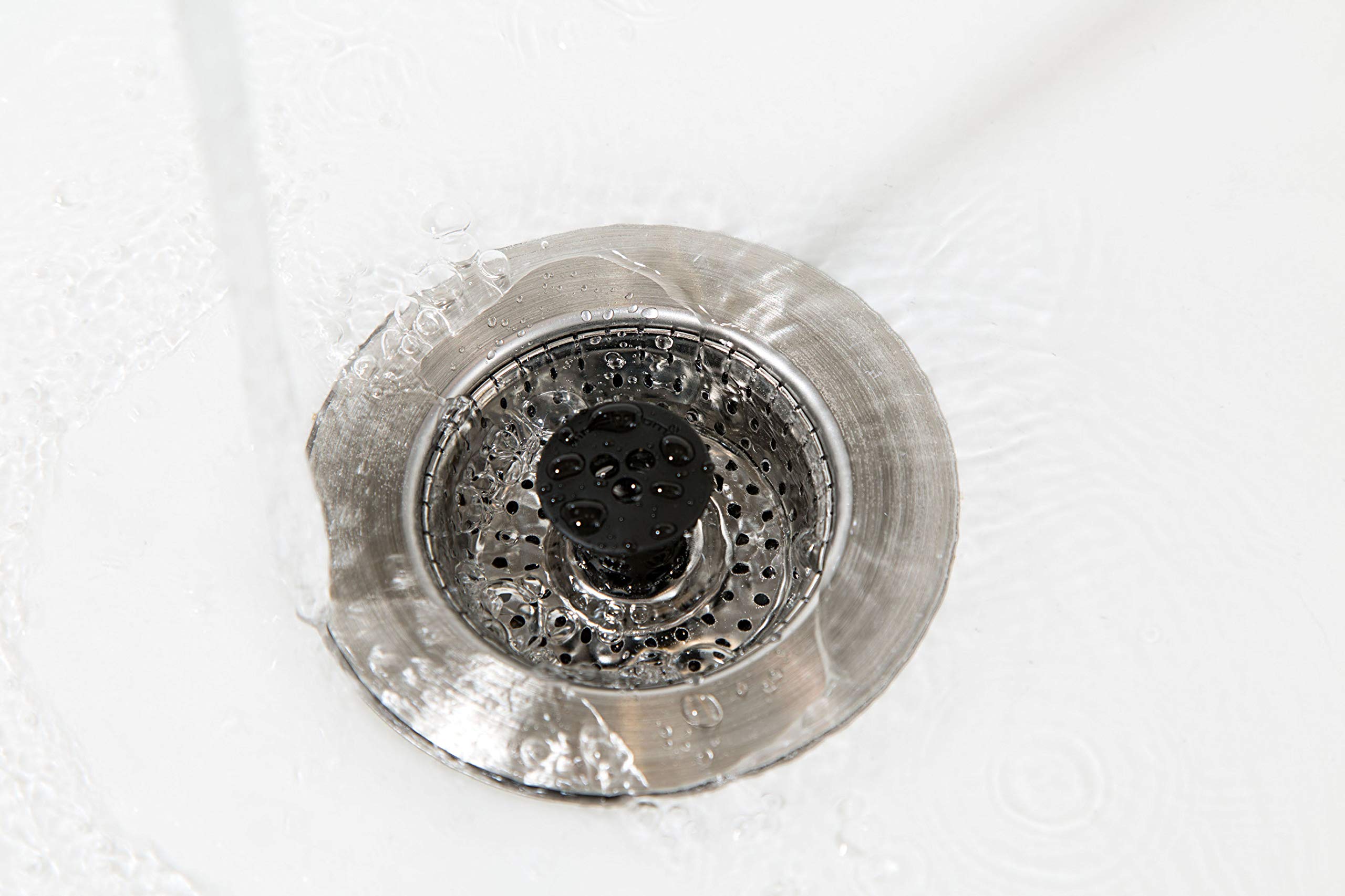 Sinkshroom Revolutionary Clog-Free Sink Strainer Basket, 2-Pack, Stainless Steel