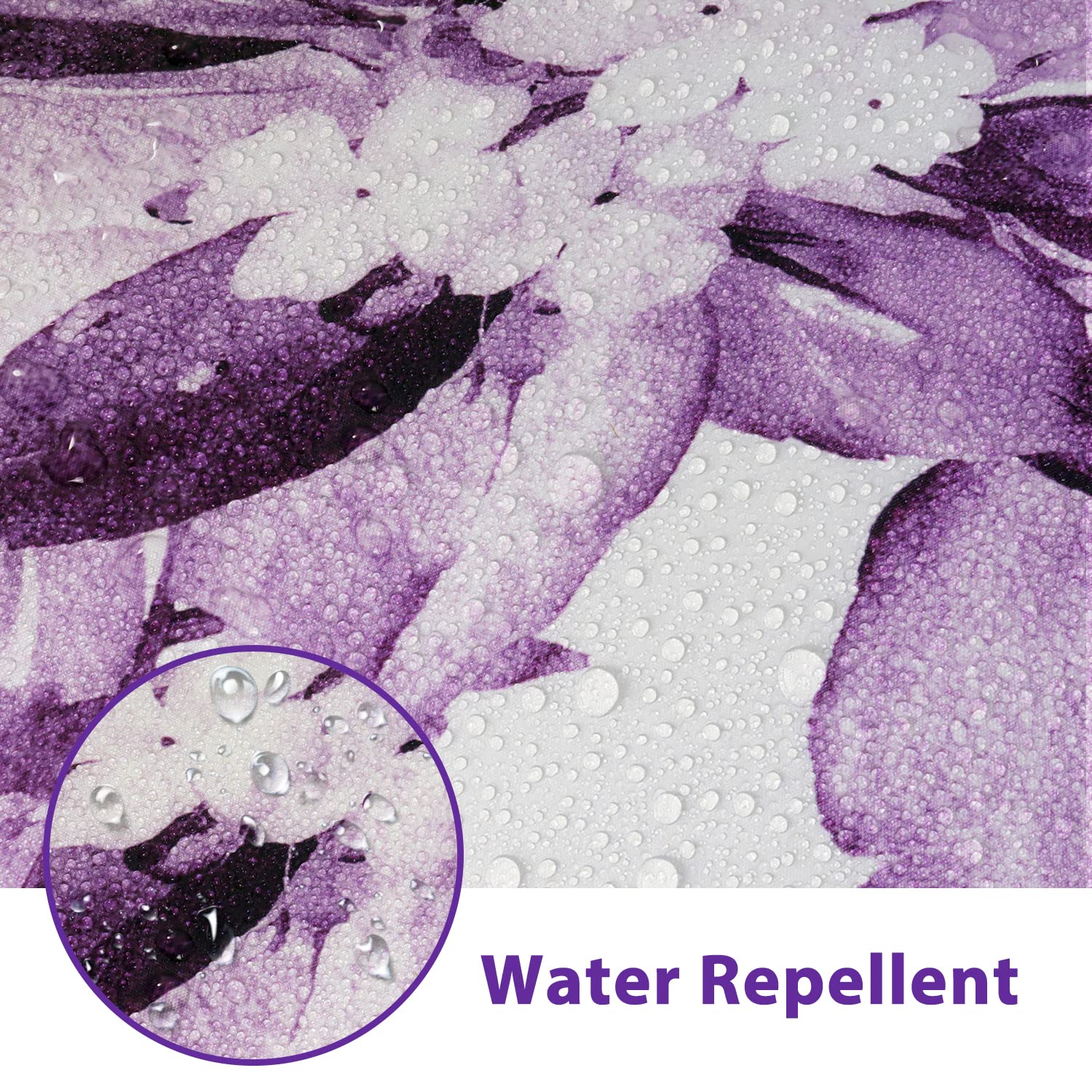 Nuseiis Purple Eucalyptus Shower Curtain  Watercolor Plant Leaves Shower Curtain with 12 Hooks  Decorative Botanical Shower Curtain 72 x 72 Inch