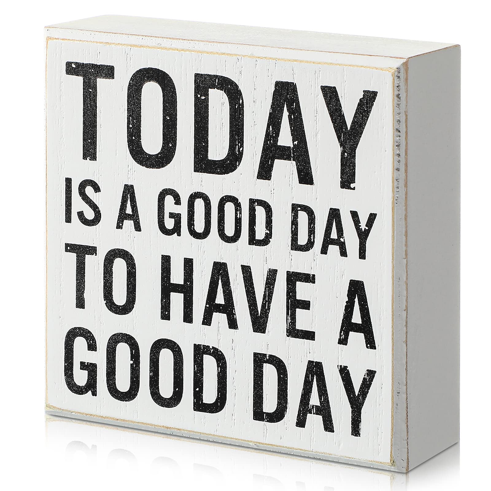 Positive Desk Decor Inspirational Gifts Today Is a Good Day to Have a Good Day Wood Sign Motivational Office Desk Decor Farmhous