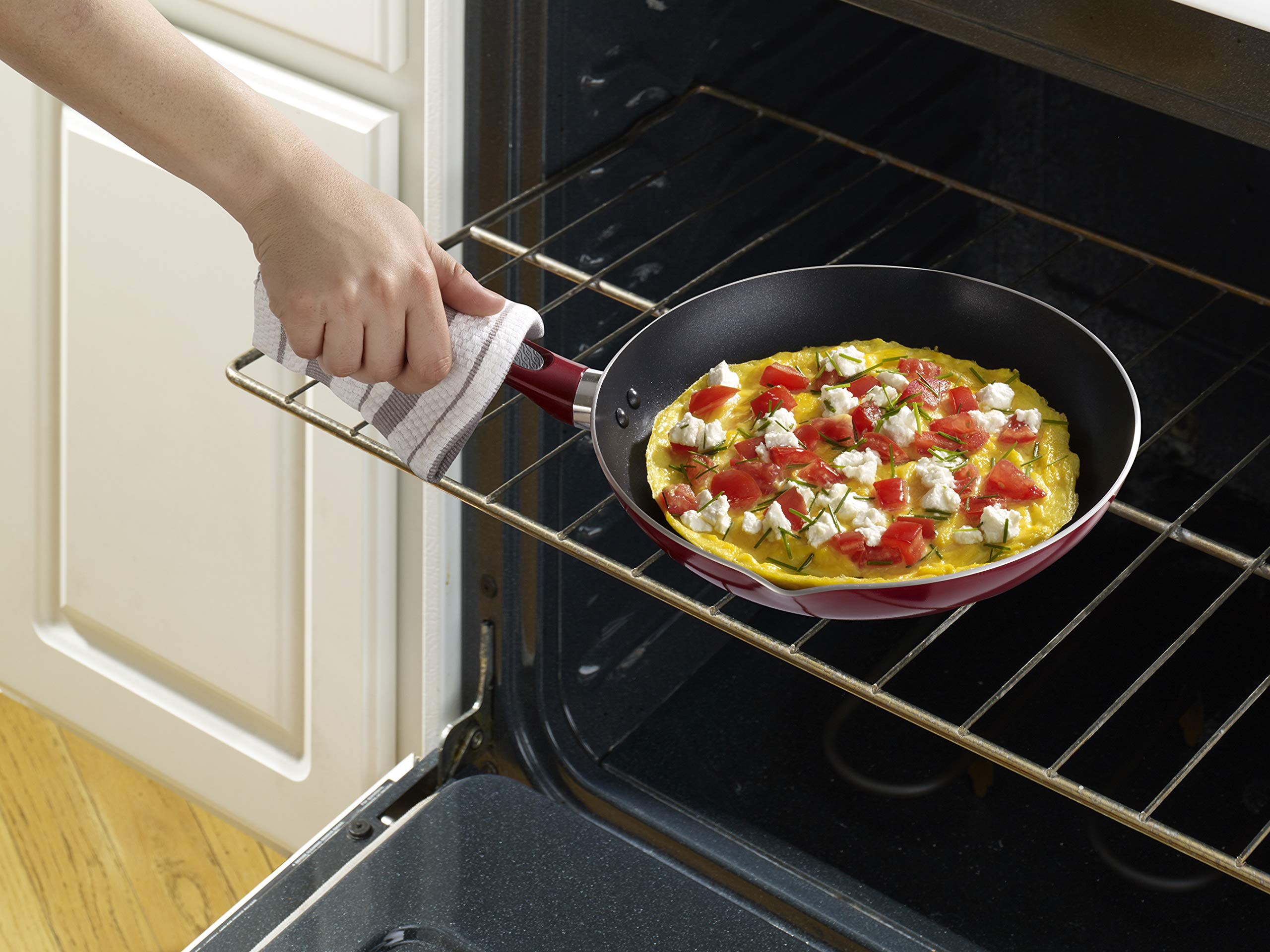 T-fal B039S264 Excite ProGlide Nonstick Thermo-Spot Heat Indicator Dishwasher Oven Safe 8 Inch and 10.5 Inch Fry Pan Cookware Se