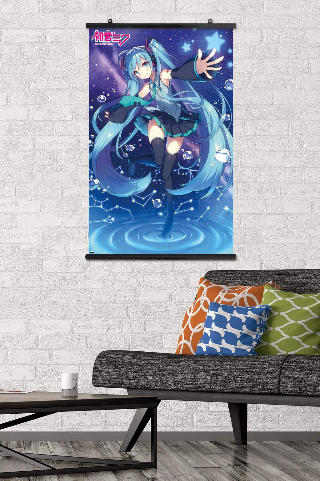 Trends International Hatsune Miku - Stars Wall Poster, 22.37'' X 34.00'', Poster & Clip Bundle