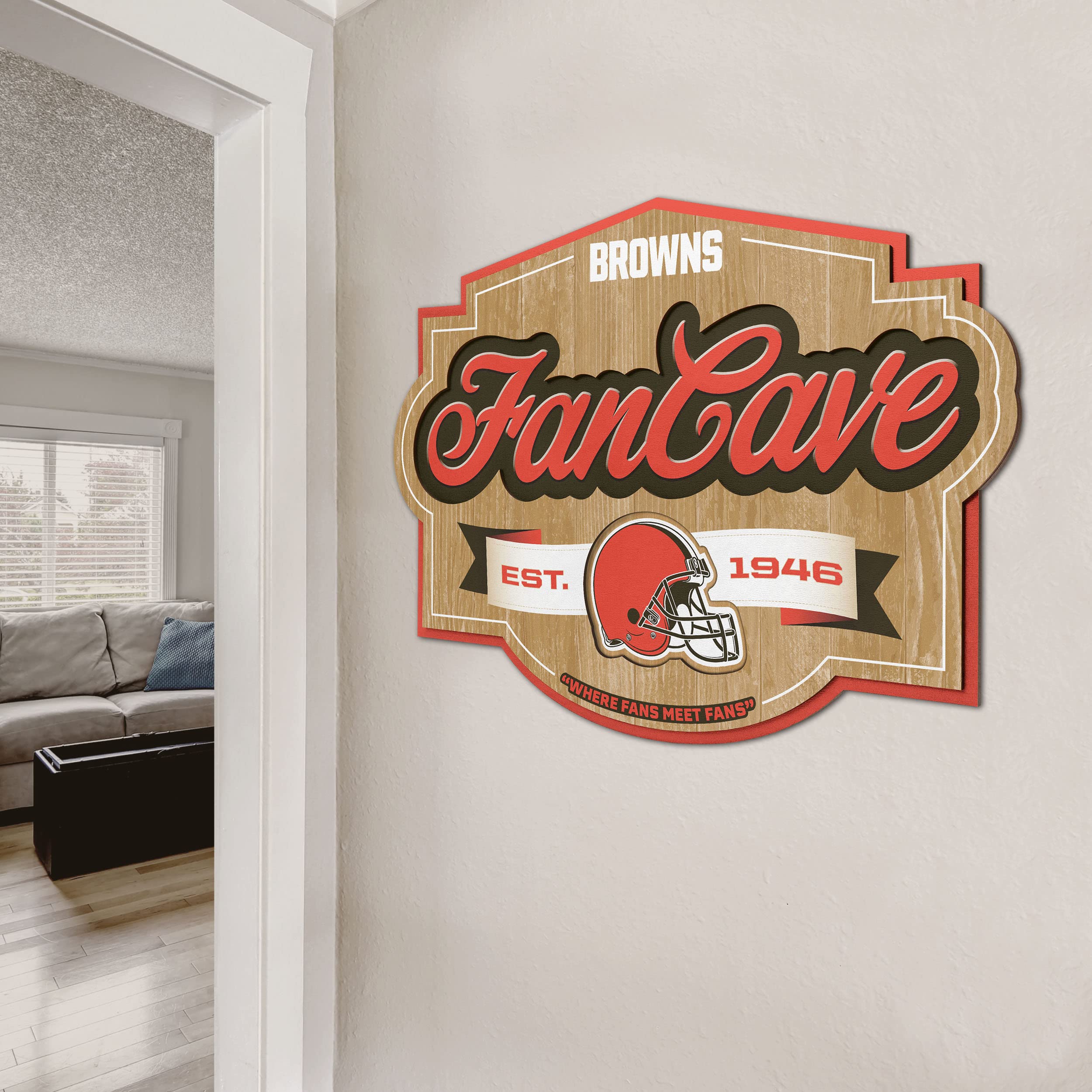 Youthefan Nfl Cleveland Browns Fan Cave Sign