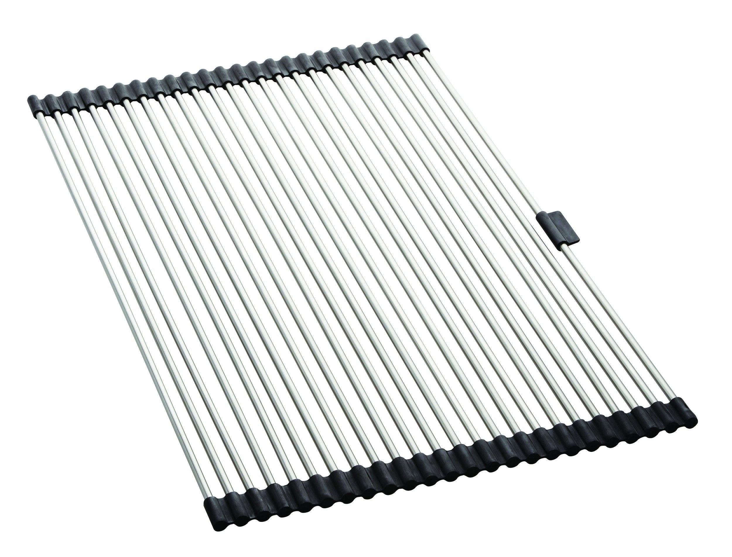 Farberware Space Saving Roll Up Over The Sink Dish Drying Mat with Rust Resistant Stainless Steel Wires with Non Slip BPA Free F