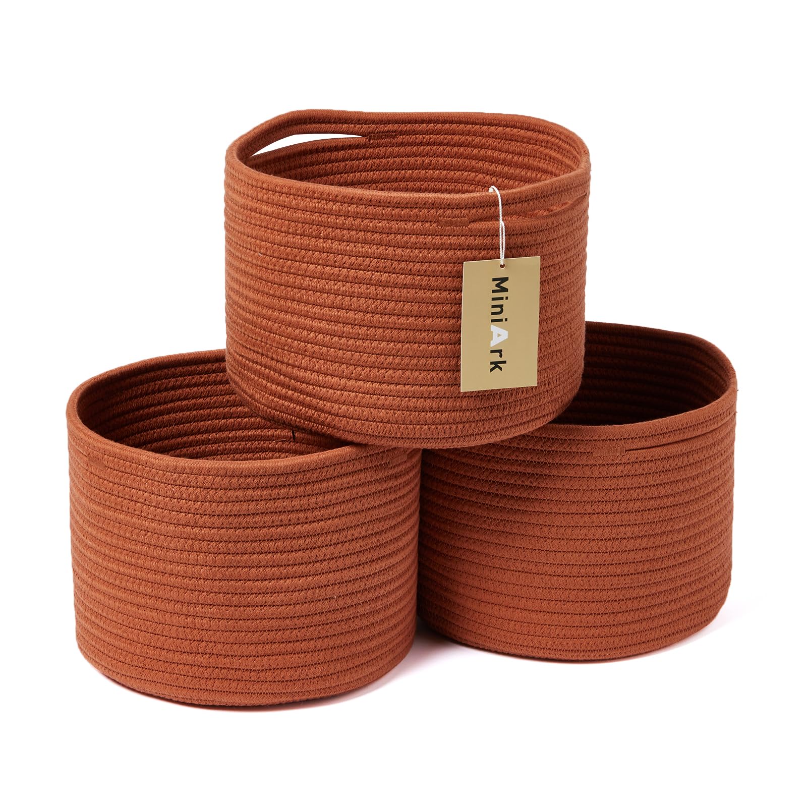 Miniark Small Storage Basket For Organizing | Cube Shelf Closet Storage Baskets | 9.7  9.7  7.1    Cute Baby Basket For Nursery