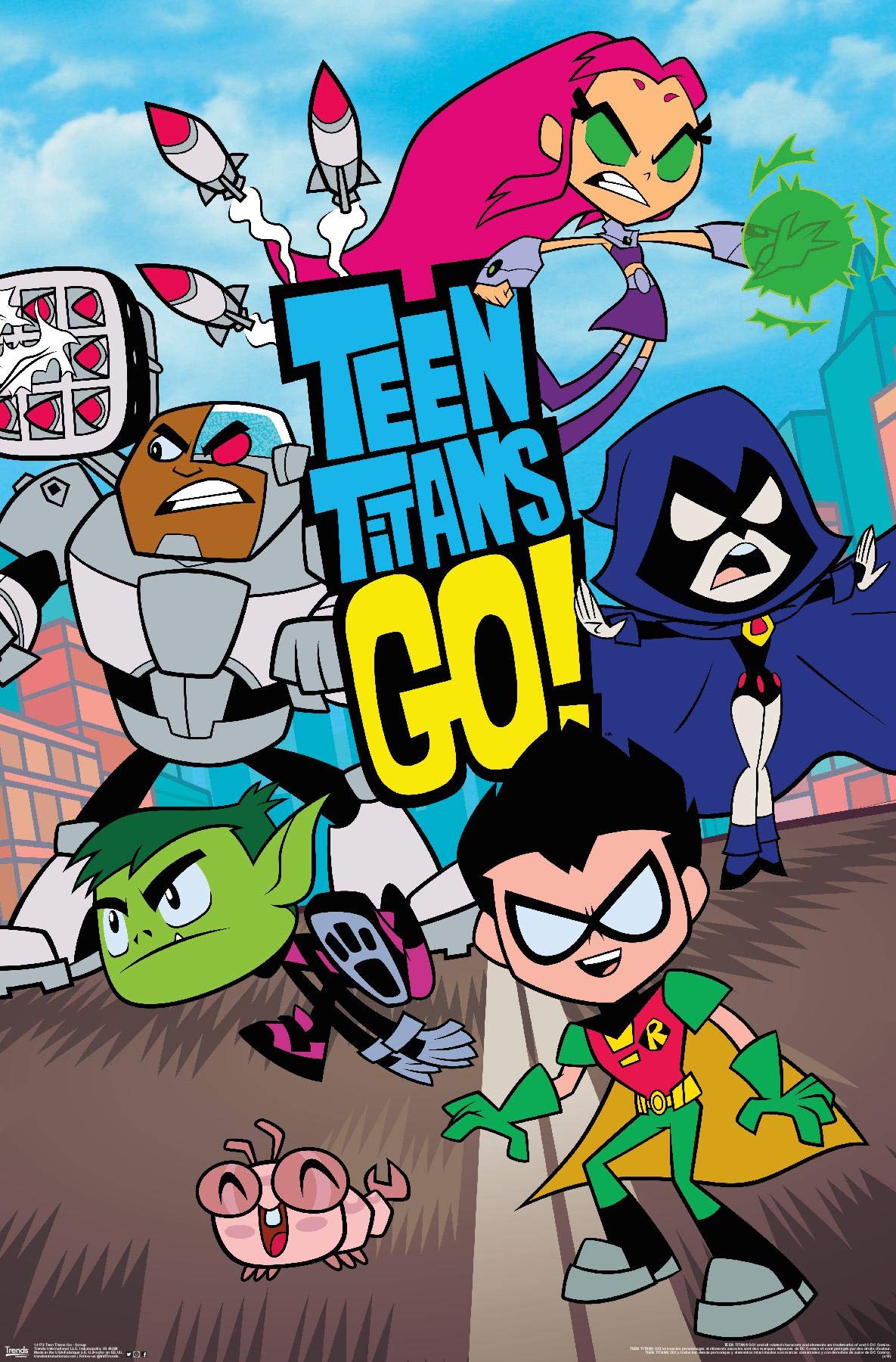 Trends International Dc Comics Tv - Teen Titans Go! - Group Wall Poster, 14.72'' X 22.37'', Premium Unframed Version