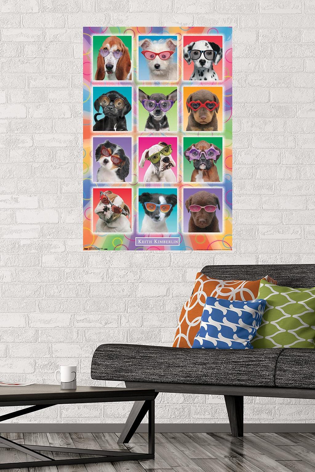 Trends International Keith Kimberlin - Puppies - Sunglasses Wall Poster, 22.375'' X 34'', Unframed Version