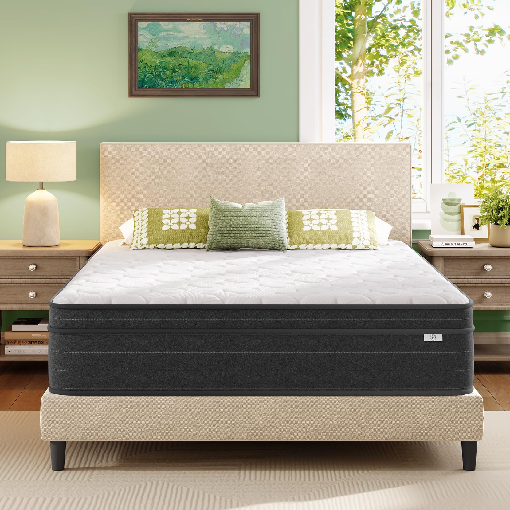koorlian King Mattress - 10 Inch Hybrid Innerspring Mattress in a Box  Cool Comfort Mattress with Breathable Memory Foam and Pocket Spring  Motion Isolation  Mattress King Size 180 Night Trial