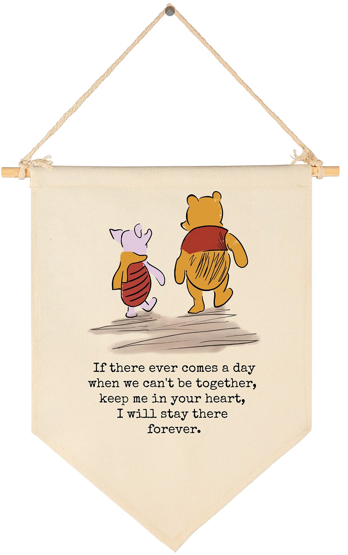 If There Ever Comes A Day-Christmas Birthday Party Bunting-Baby Gift Shower-Winie Wall Flag Decor Gift The Pooh-Banner Sign Gift