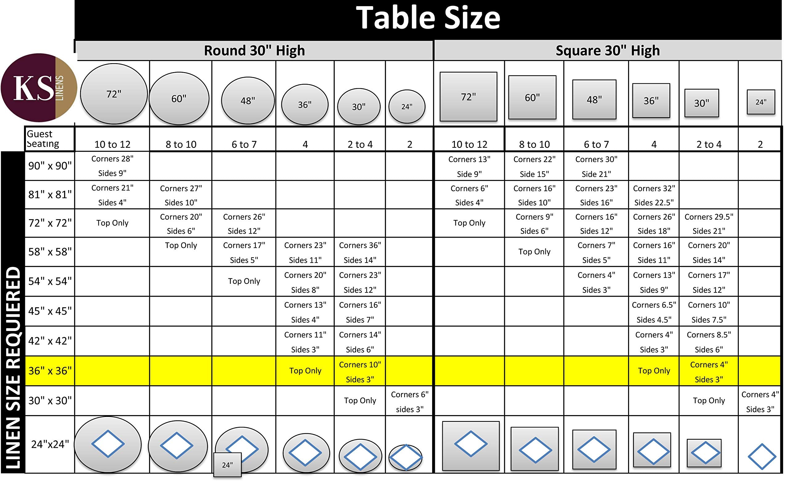 Ks Linens Satin Square Tablecloth 36''X36'' (Red)