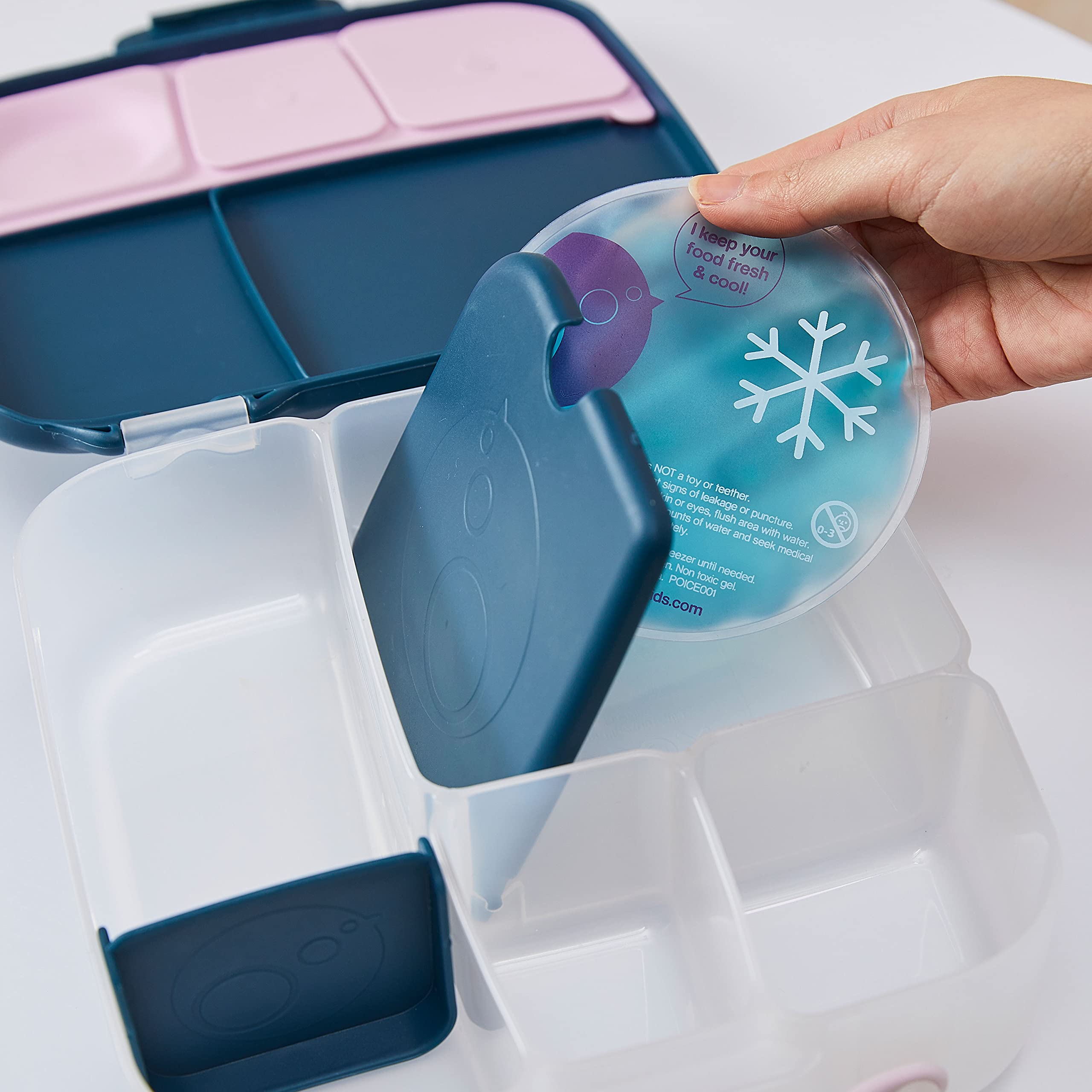B.Box Gel Cooler Twin Pack | Fits In Lunchbox | Reusable Gel Ice Pack For Bento Boxes And Lunchbags | Great For Soothing Boo Boo