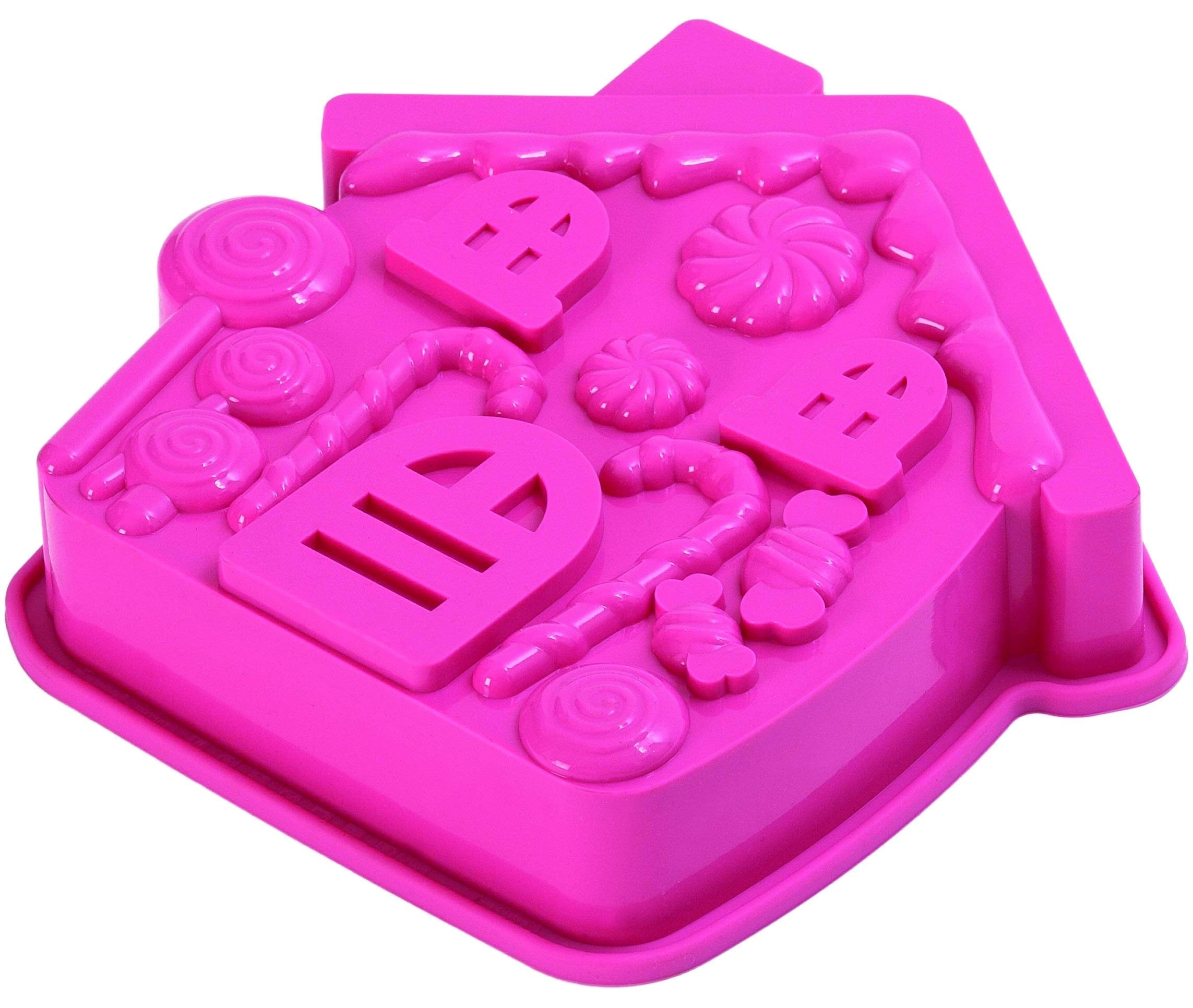 Pavoni Platinum Silicone Sweet Home Mini Cake Mould, Pink