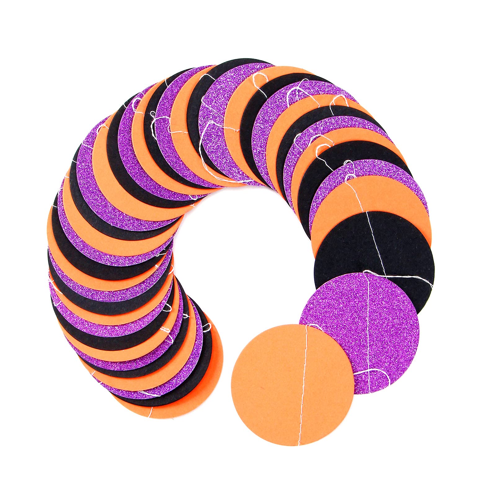Black-Orange Purple Halloween Party-Decorations Streamers-Garland - 52Ft Birthday Baby Shower Decorations Paper Banner, Graduati