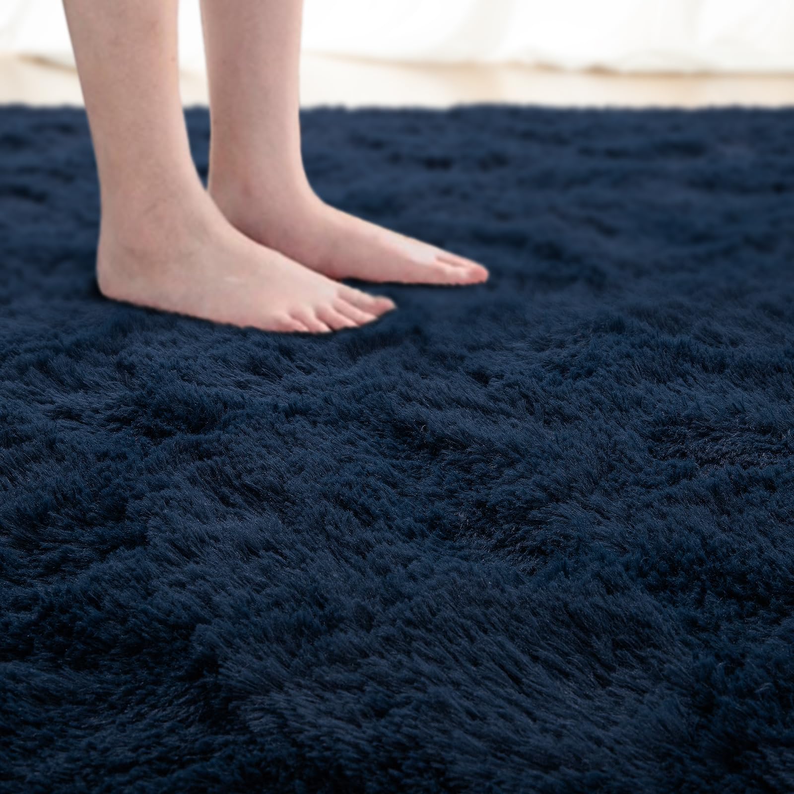 Softlife Rug for Bedroom 5.3x7.6 Feet Area Rug for Living Room Soft Shaggy Rugs for Kids Room Fluffy Fuzzy Carpets Long Plush Be