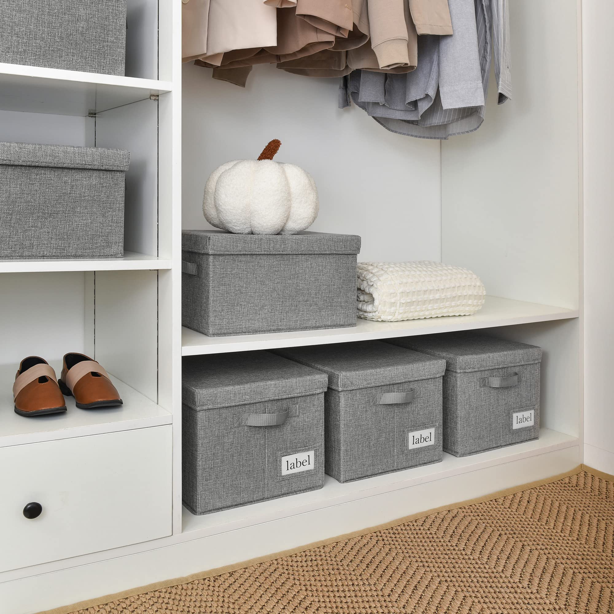 Granny Says Storage Bins With Lids, Linen Closet Organizers And Storage Baskets For Shelves, Storage Containers For Closet Organ