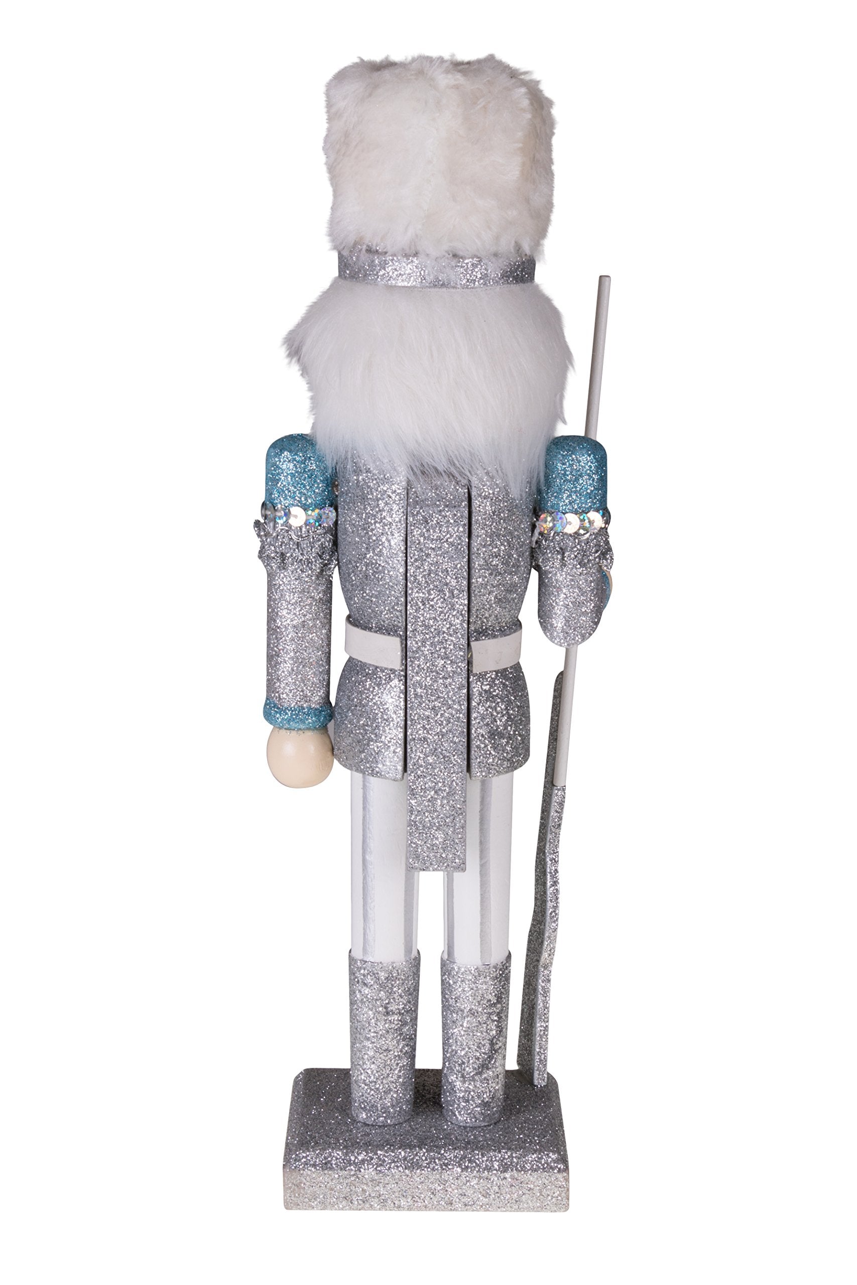 Clever Creations Snow King 14 Inch Traditional Wooden Nutcracker, Festive Christmas D  cor for Shelves and Tables