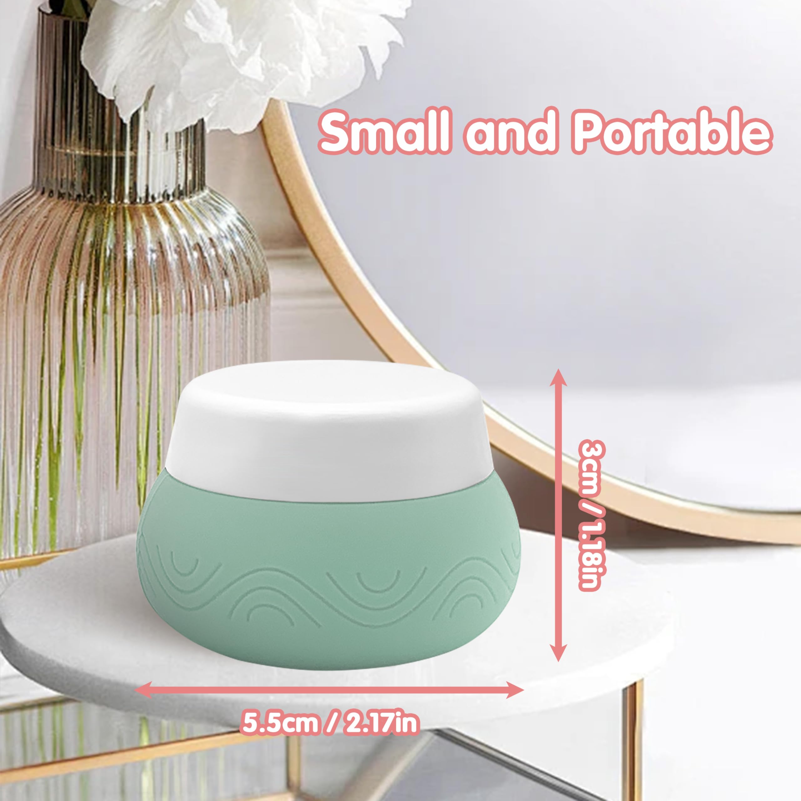 Sombe Travel Containers For Toiletries, Tsa Approved Travel Size Containers Silicone Cream Jars Leak-Proof Travel Essentials Wit