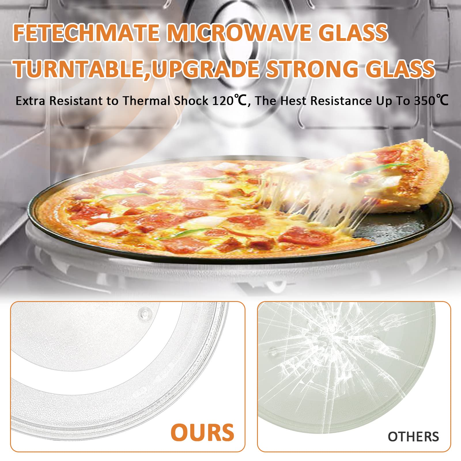 14 1/8 Inch Microwave Glass Turntable Plate Replacement For G.E Sam-Sung Microwave Oven Replaces Wb49X10063 De74-20002B Wb39X100