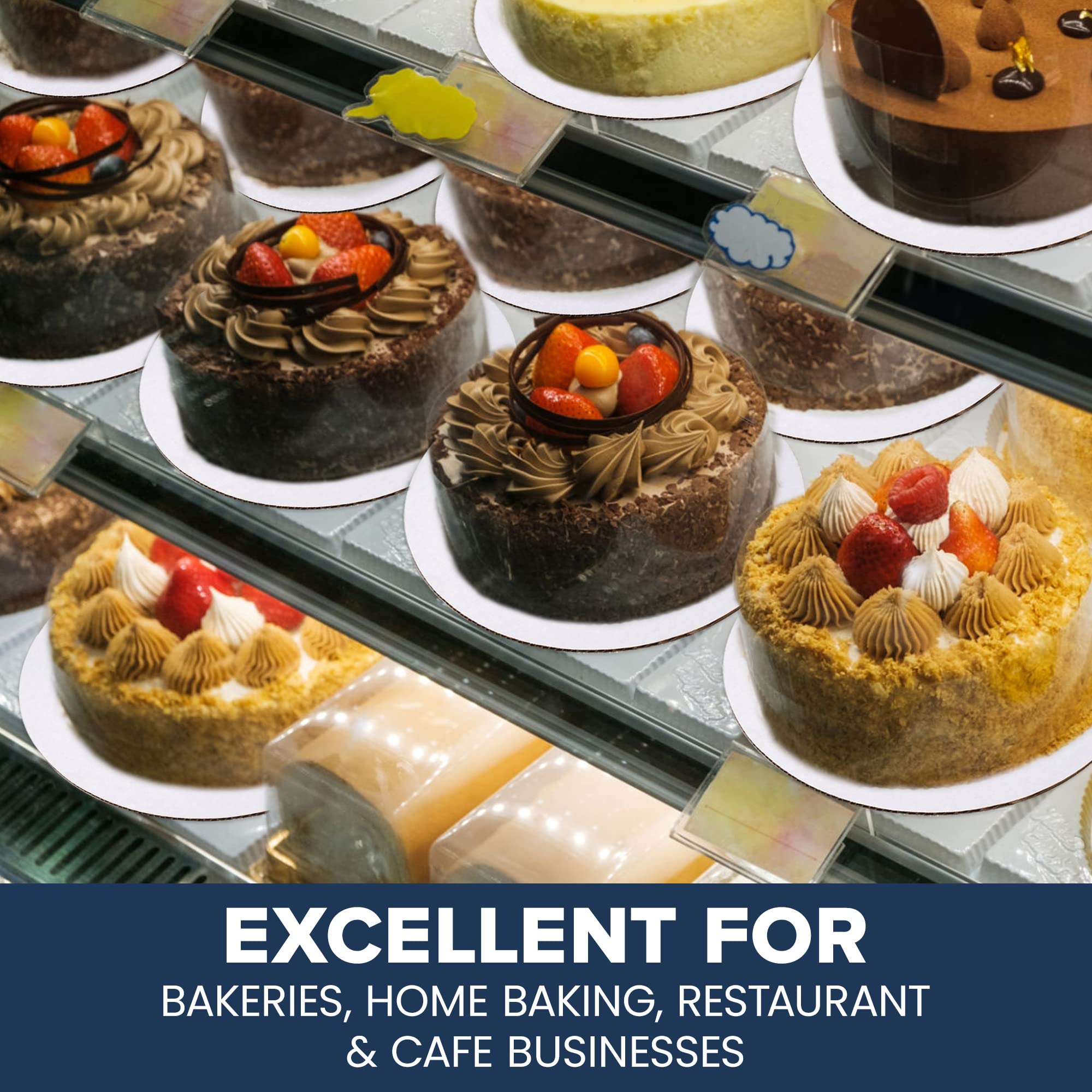 [100 Pack] 6 Inch Round Cake Boards - Grease Proof Cardboard Disposable Cake Pizza Circle Scalloped White Tart Decorating Base Stand