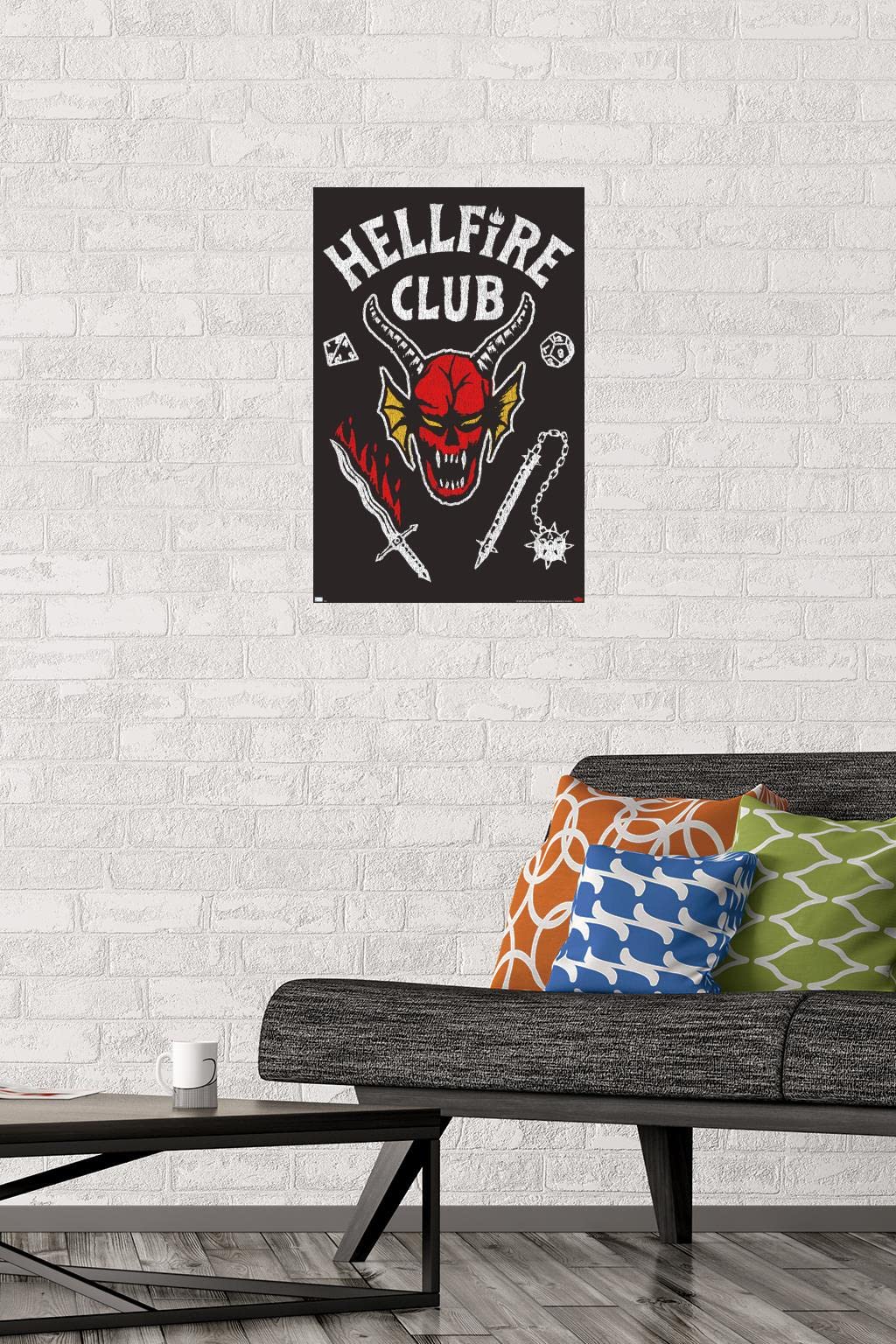 Trends International Netflix Stranger Things: Season 4 - Hellfire Club Wall Poster, 14.725'' X 22.375'', Premium Unframed Versio