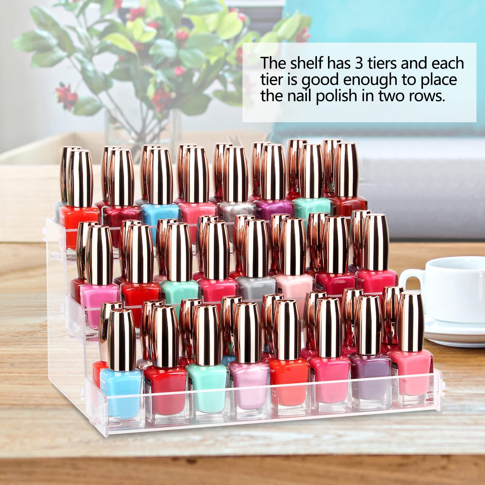 ELEGANTLIFE Spice Rack,No Tool Needed & No Pungent Acrylic Glue Self-derived Snap On Assembly Spice Shelf Pantry Kitchen Cabinet