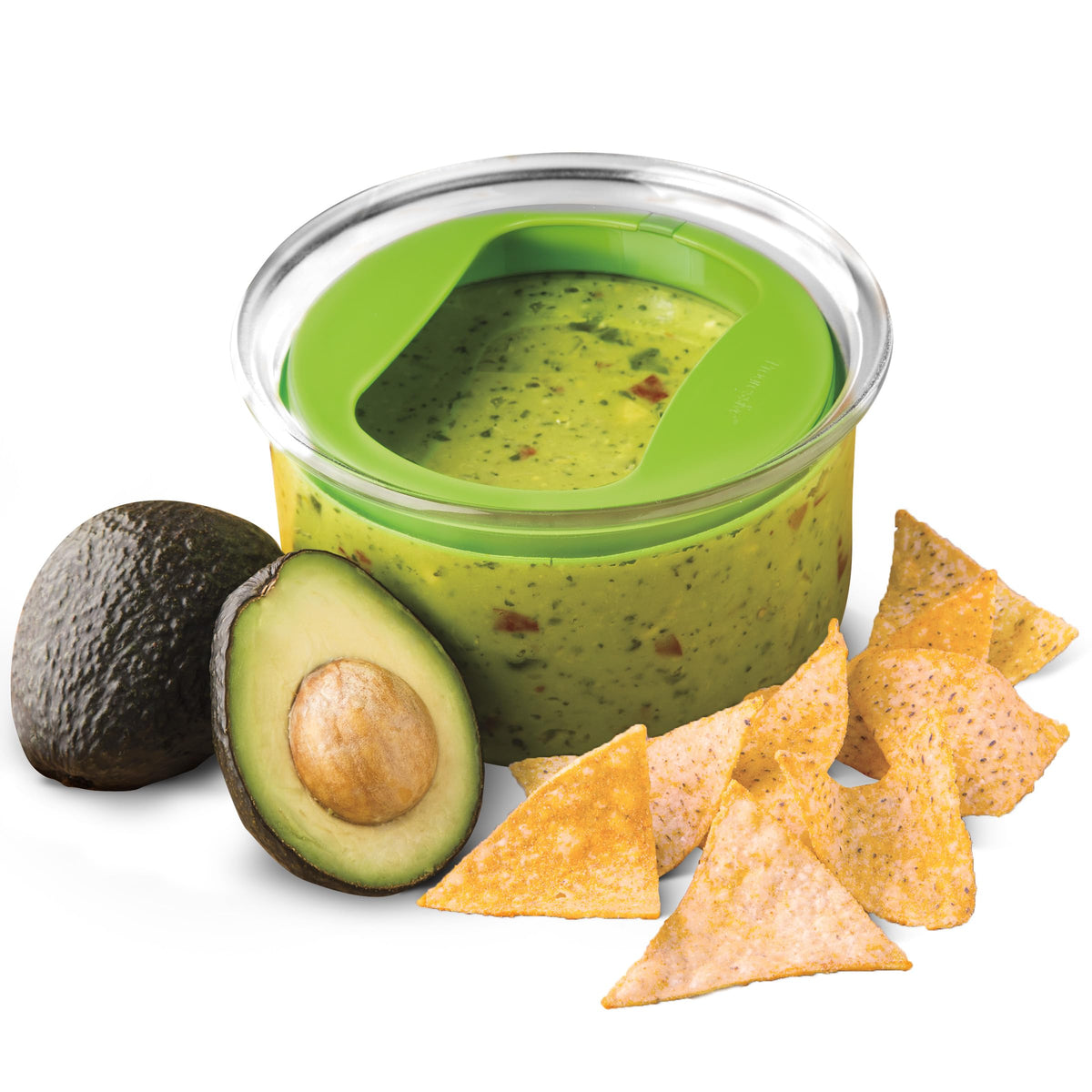 Prepworks Progressive International Fresh Guacamole Prokeeper Plastic Kitchen Storage Container With Air Tight Lid (Green)