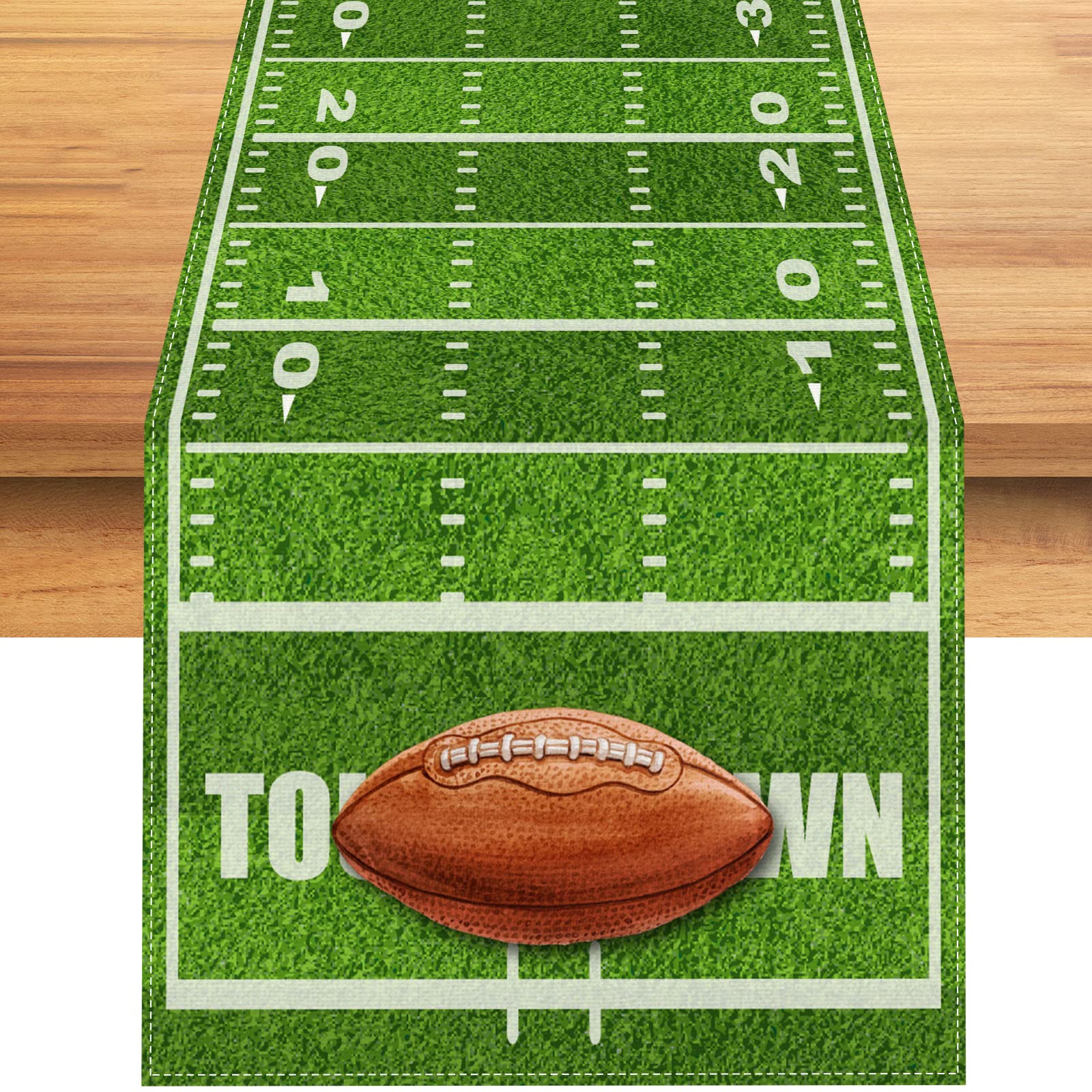 Football Table Runner Football Field Tablecloth Football Party Decorations And Supplies For Home Kitchen Table-13  72''