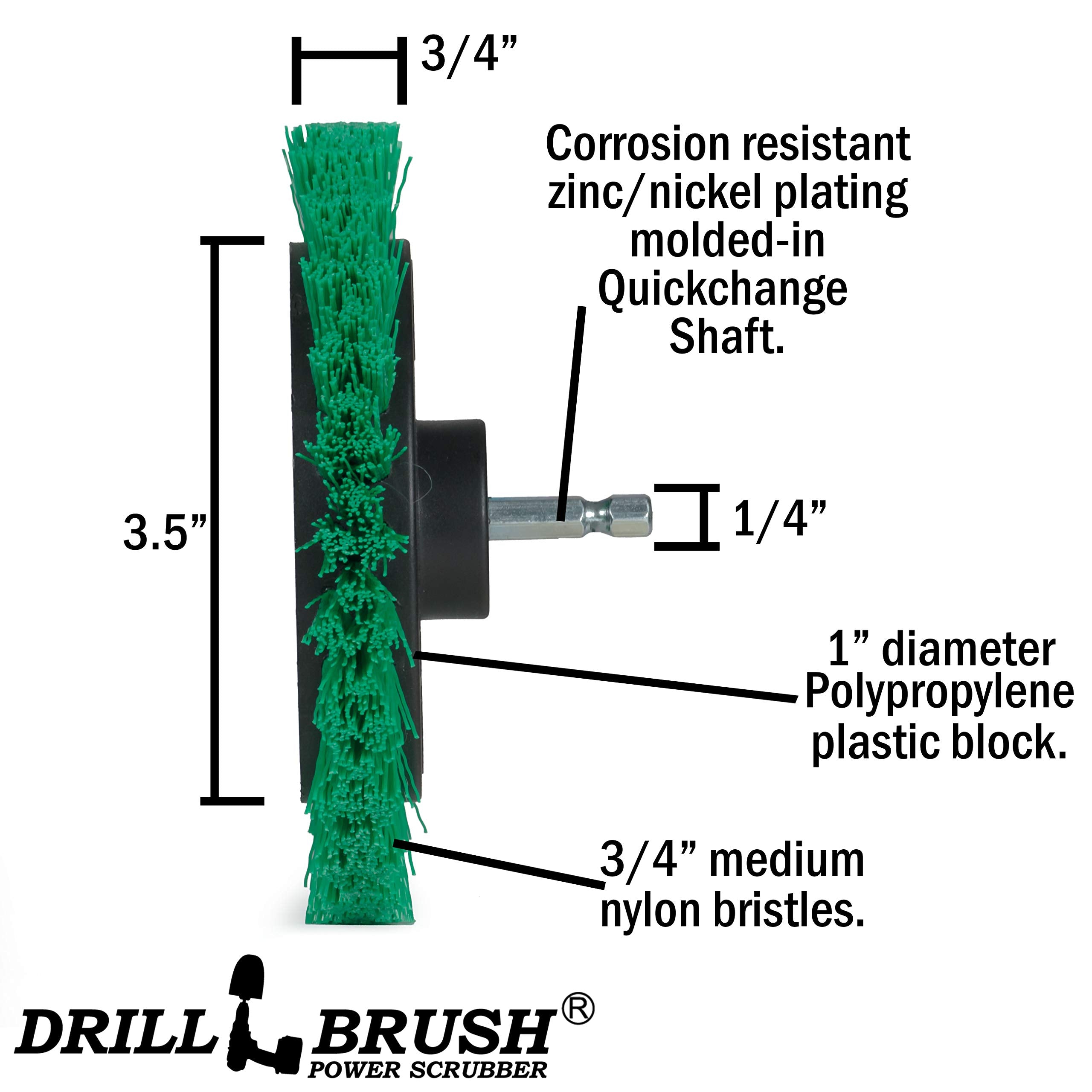 Rotating Nylon Spin Scrubber - Oven Cleaner Brush Set - Kitchen Cleaning Supplies - Gap Cleaning Brush - Grout Cleaner Brush - W