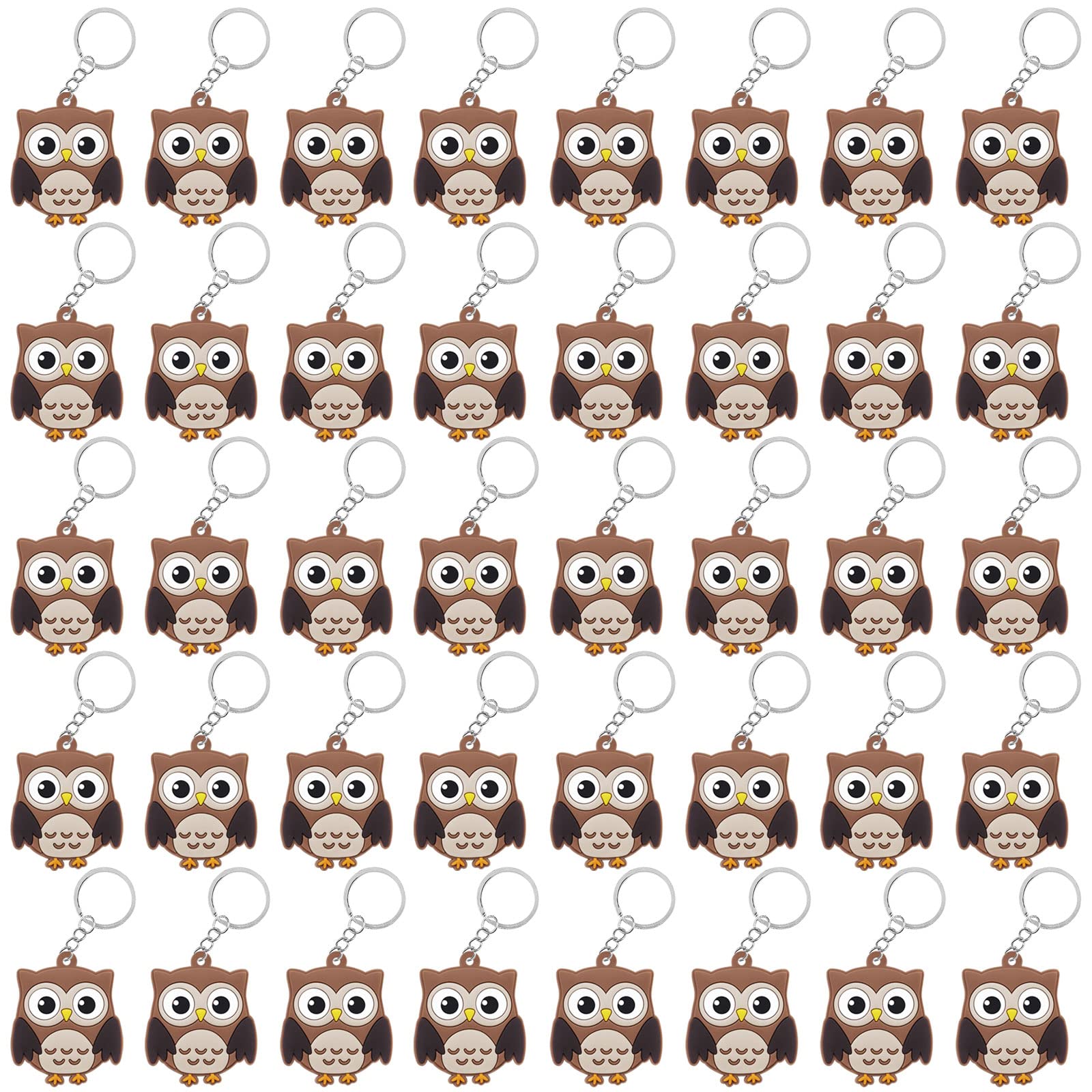 CiciBear 40 Pack Owl Keychains Party Decoration for Guests, Forest Themed Party, Owl Party,Jungle Safari Wild Woodland Baby Show