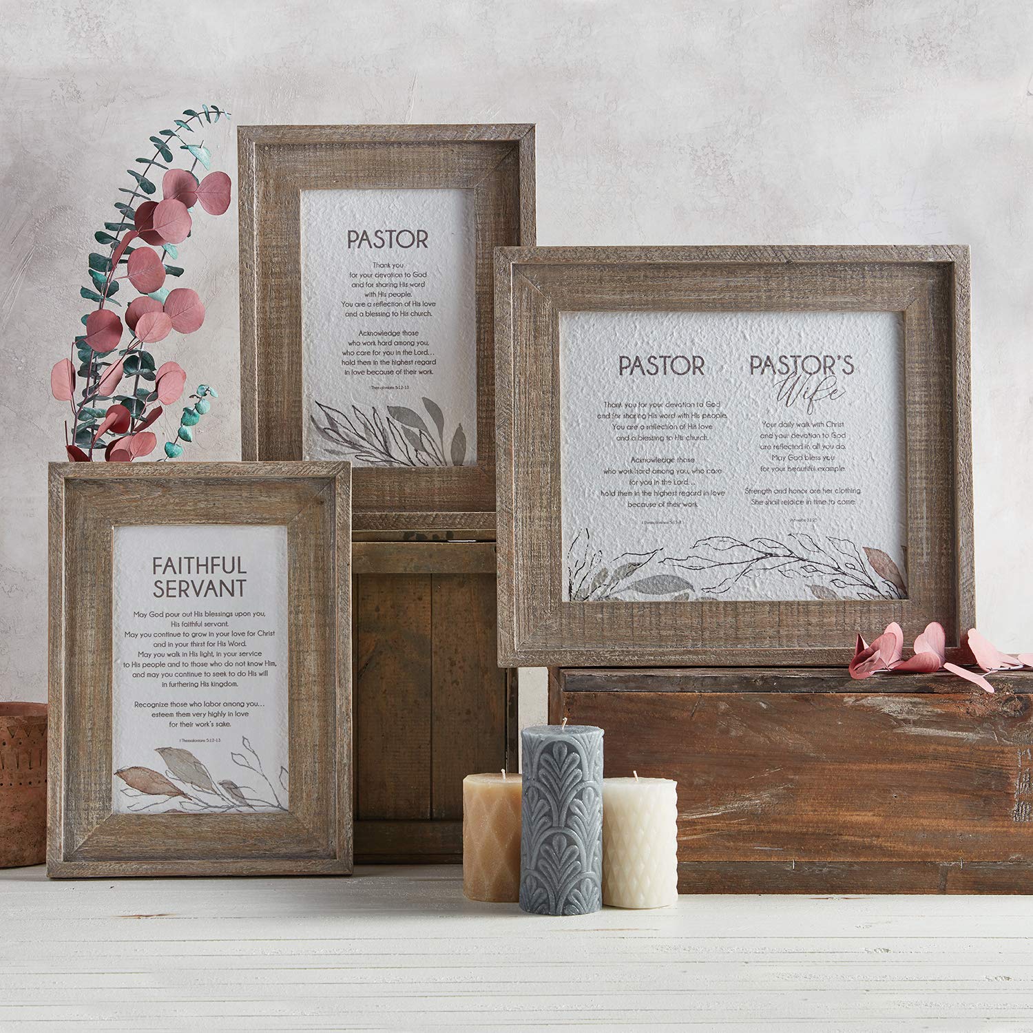 Creative Brands Faithworks-Pastor Appreciation Rustic Wall Art With Scripture, 11 X 15-Inch