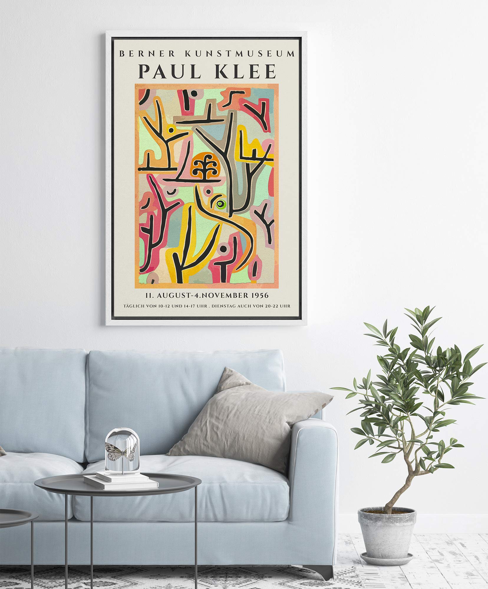 Idea4Wall Framed Canvas Print Wall Art Paul Klee Master Artist Exhibition Poster Nature Wilderness Oil Painting Impressionism Fo