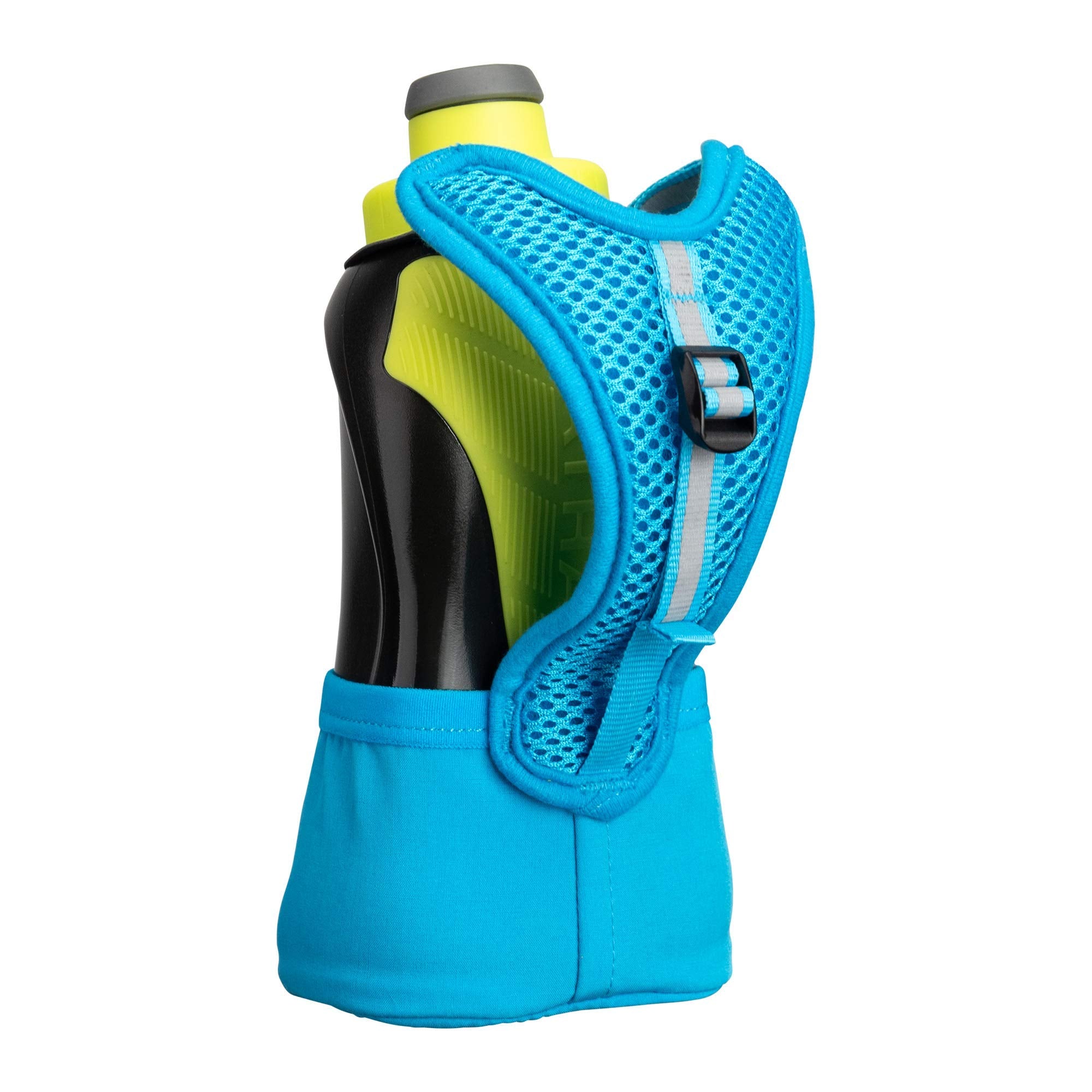 Nathan Running Handheld Quick Squeeze. No-Grip Adjustable Hand Strap. 12oz / 18oz / Insulated. Reflective Hydration Water Bottle. (12oz  Lime/Black)