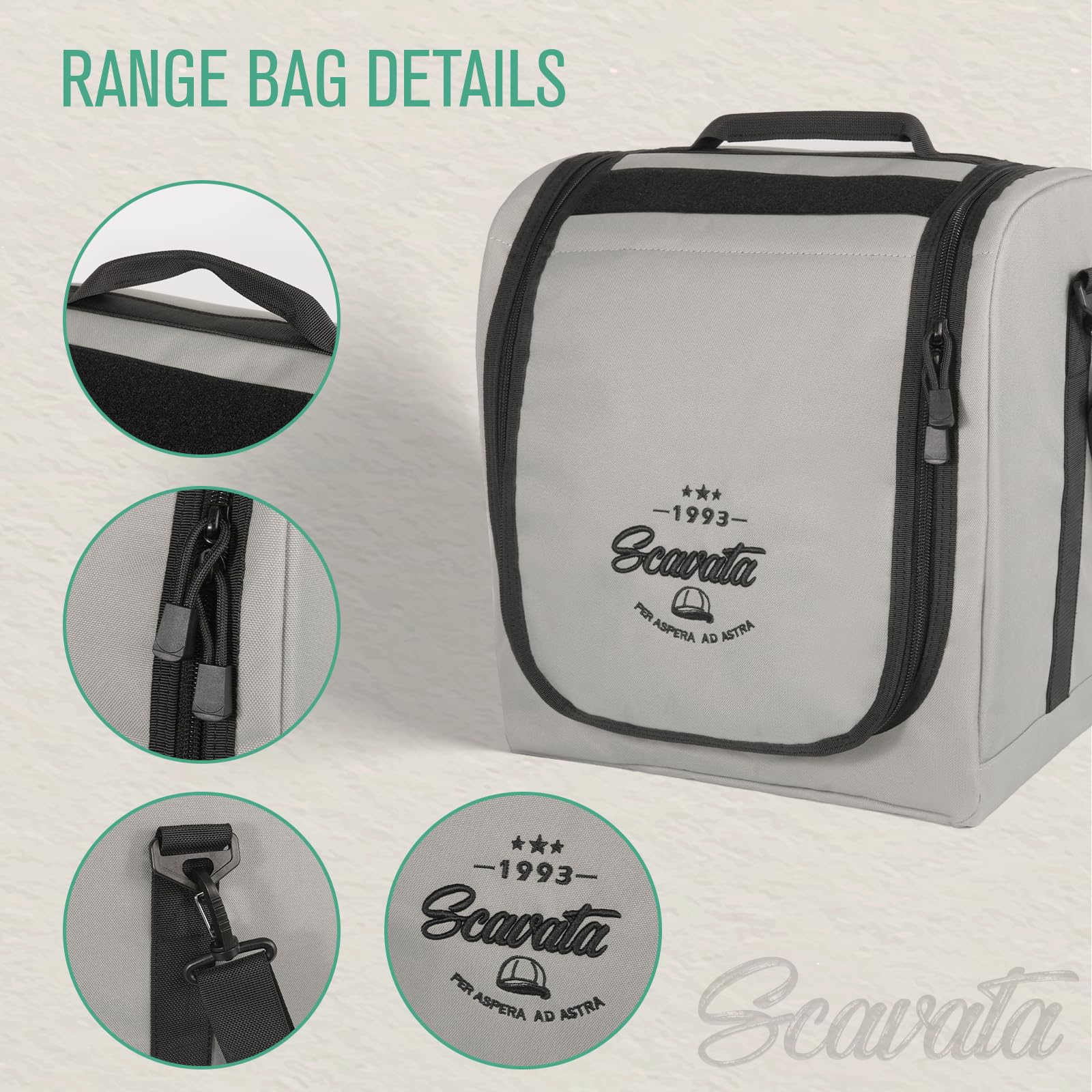 Scavata Large Hat Bag For Baseball Caps, Hat Organizer Bag For Traveling & Moving, Storing Snapback Cap, Portable Hat Carrier Ho