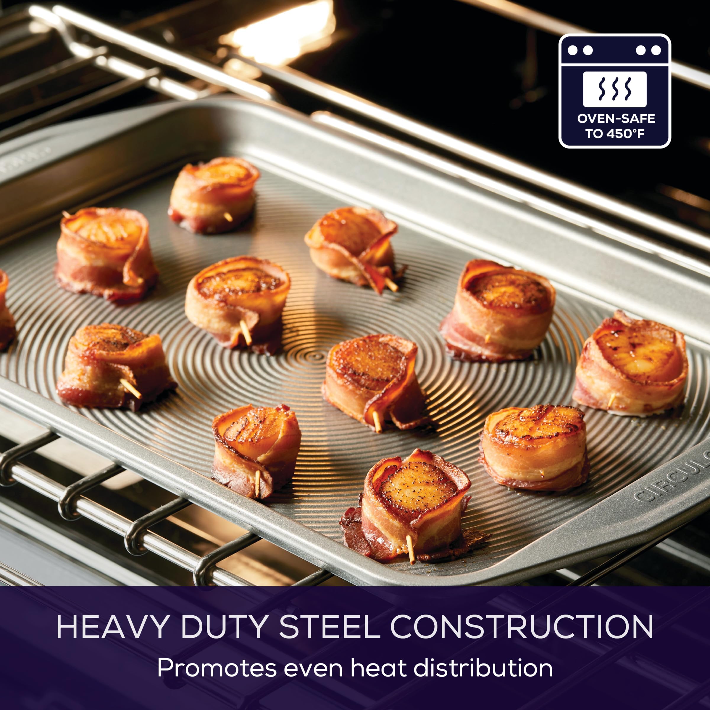 Circulon Total Bakeware Nonstick Cookie Baking Sheet, 10 X 15, Dark Gray