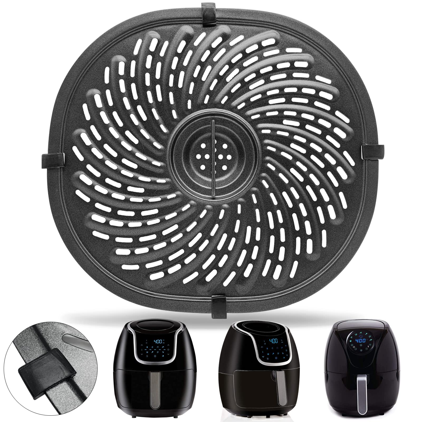 Air Fryer Grill Pan For Power XL Gowise 7QT,Nonstick Coating Crisper Plate,Air Fryer Replacement Parts,Rack,Accessories,Enamel c