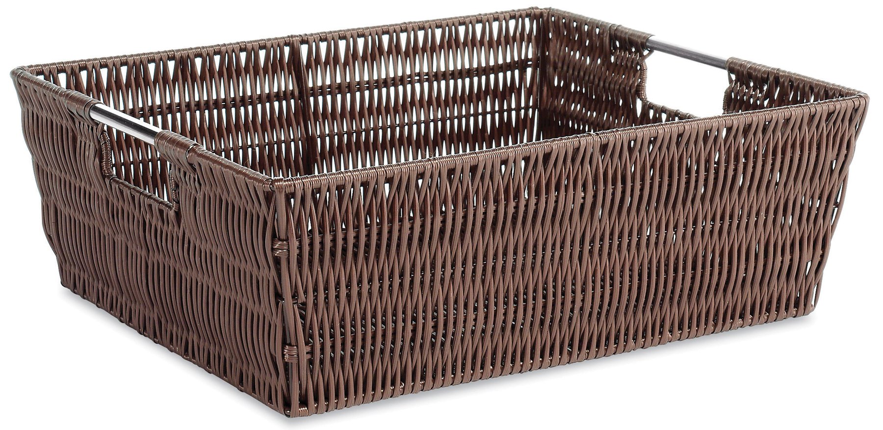 Whitmor Java Rattique Shelf Storage Tote Basket, 1 Count (Pack Of 1)