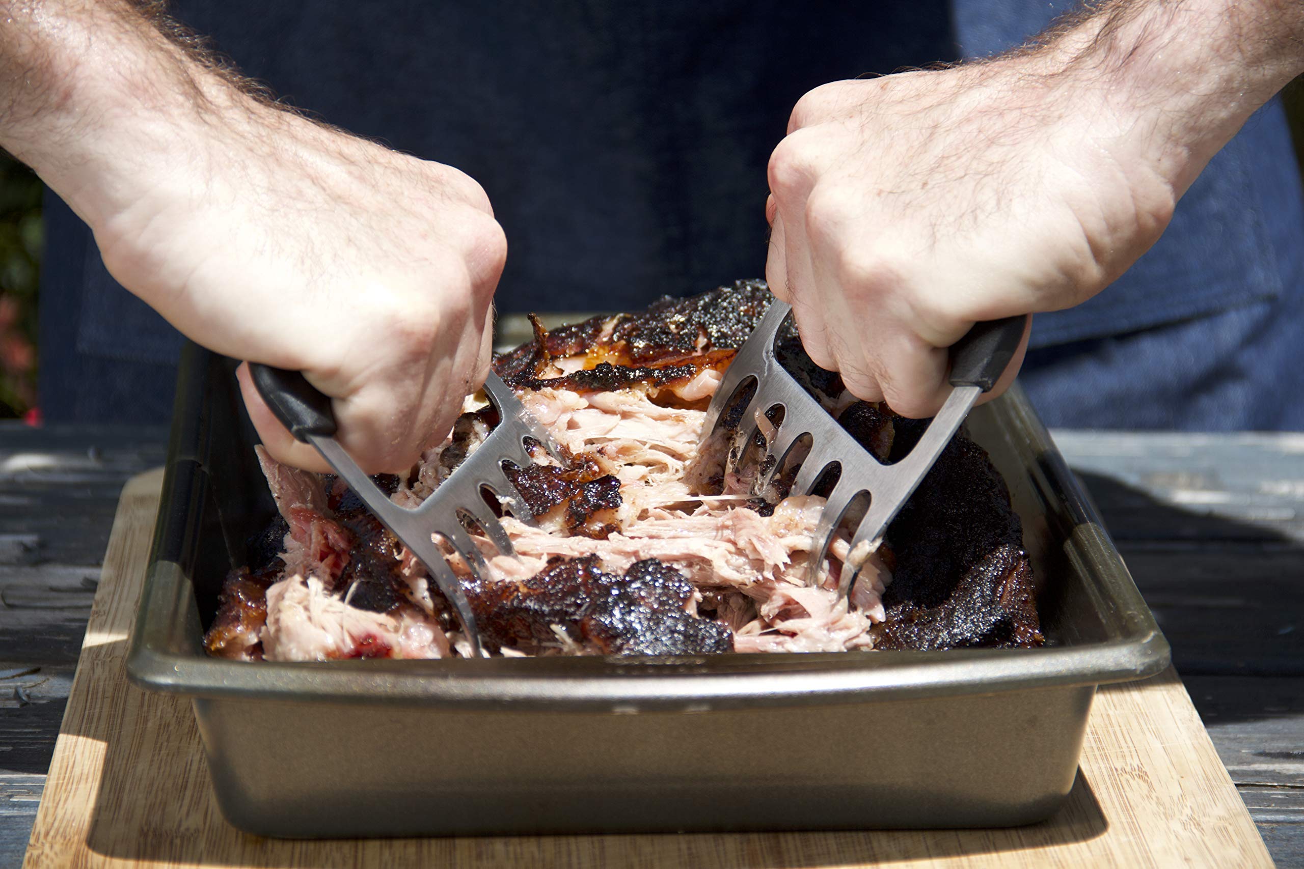 Grill Gods Meat Claws - Stainless Steel Smoker Accessories - Ultra-Sharp Meat Shredder Will Easily Tear Up Pulled Pork, Chicken,