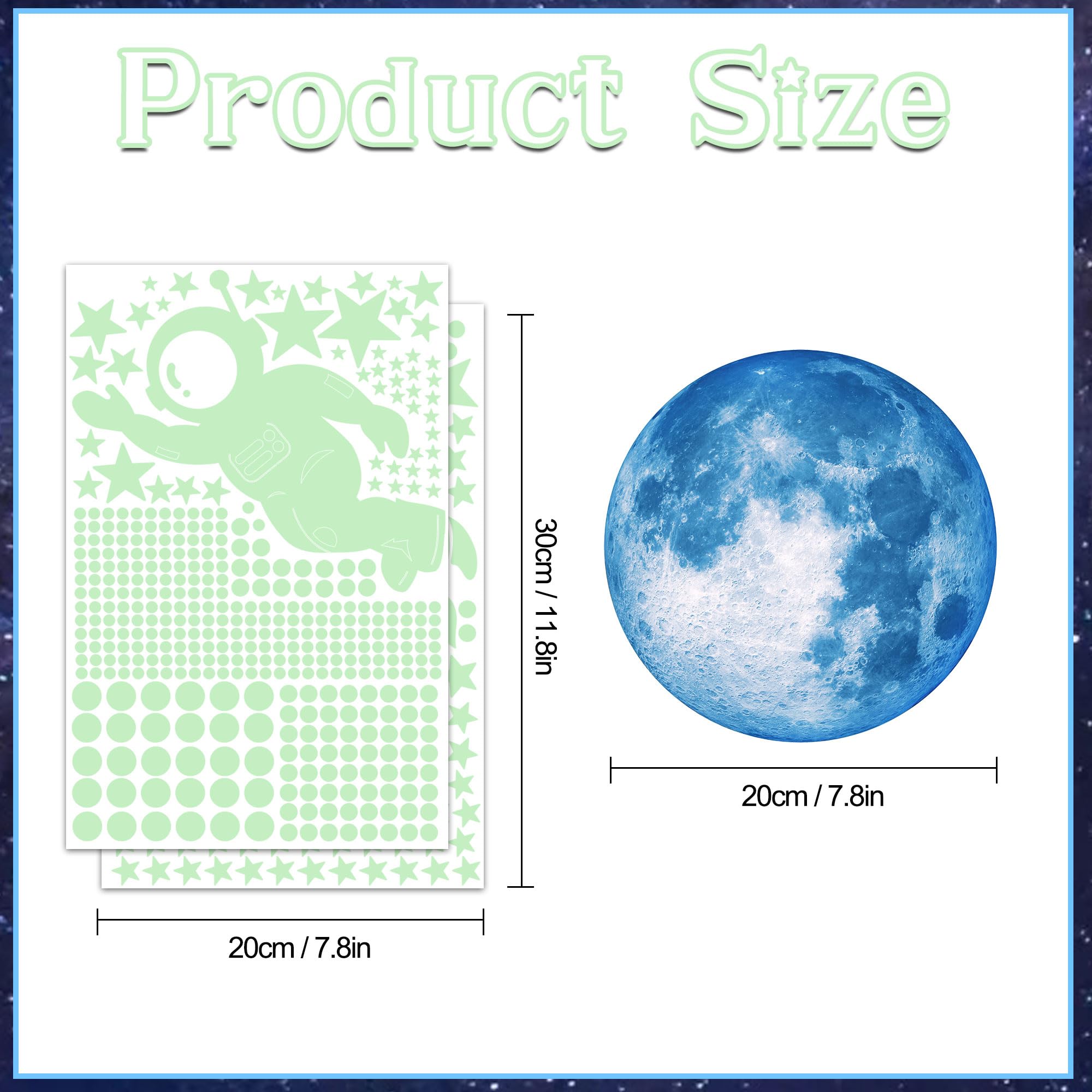 glow in the Dark Stars for ceiling Outer Space Planet Wall Stickers glow in the Dark galaxy Universe Wall Decal Solar System Rockets Alien Wall Decor for Kids Boys girls Bedroom Nursery Playroom ceiling Decor