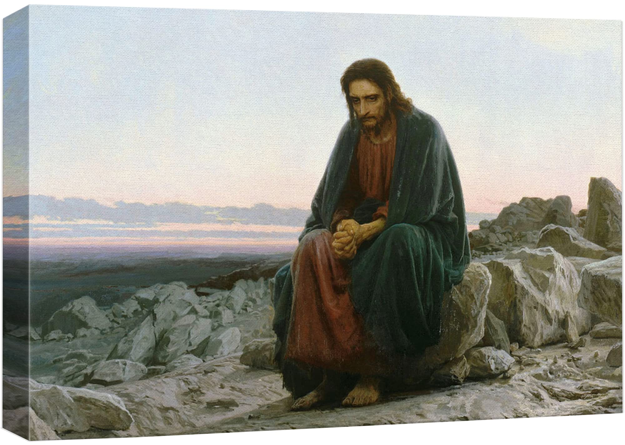 Wall26 Canvas Print Wall Art Jesus Christ In The Desert By Ivan Kramskoi People Historic Illustrations Fine Art Traditional Scen